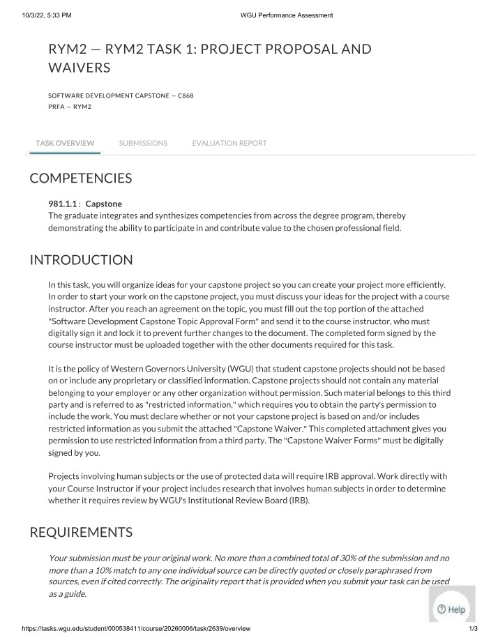 RYM2 Task 1 - Project Proposal and Waivers