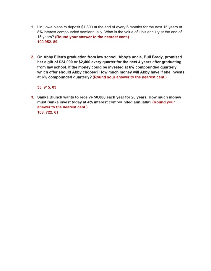 Calculating Annuity Value