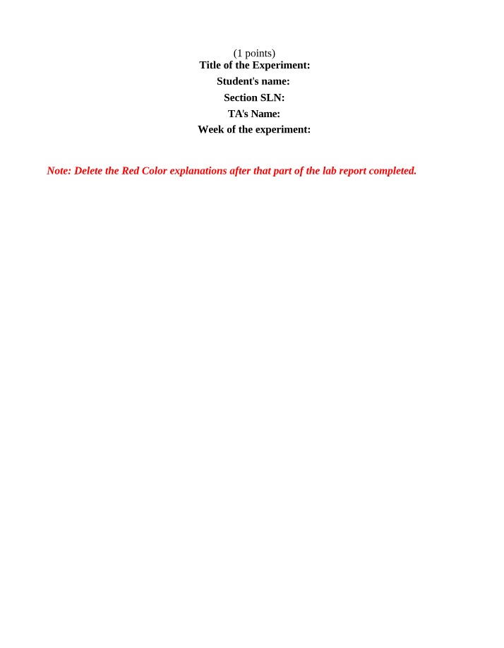 Lab Report - Resonance and Speed of Sound in Air