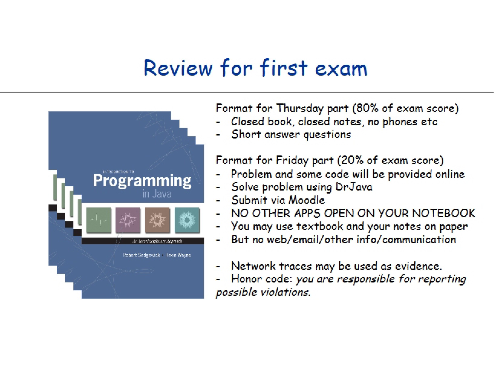 Review for CS 115 Exam