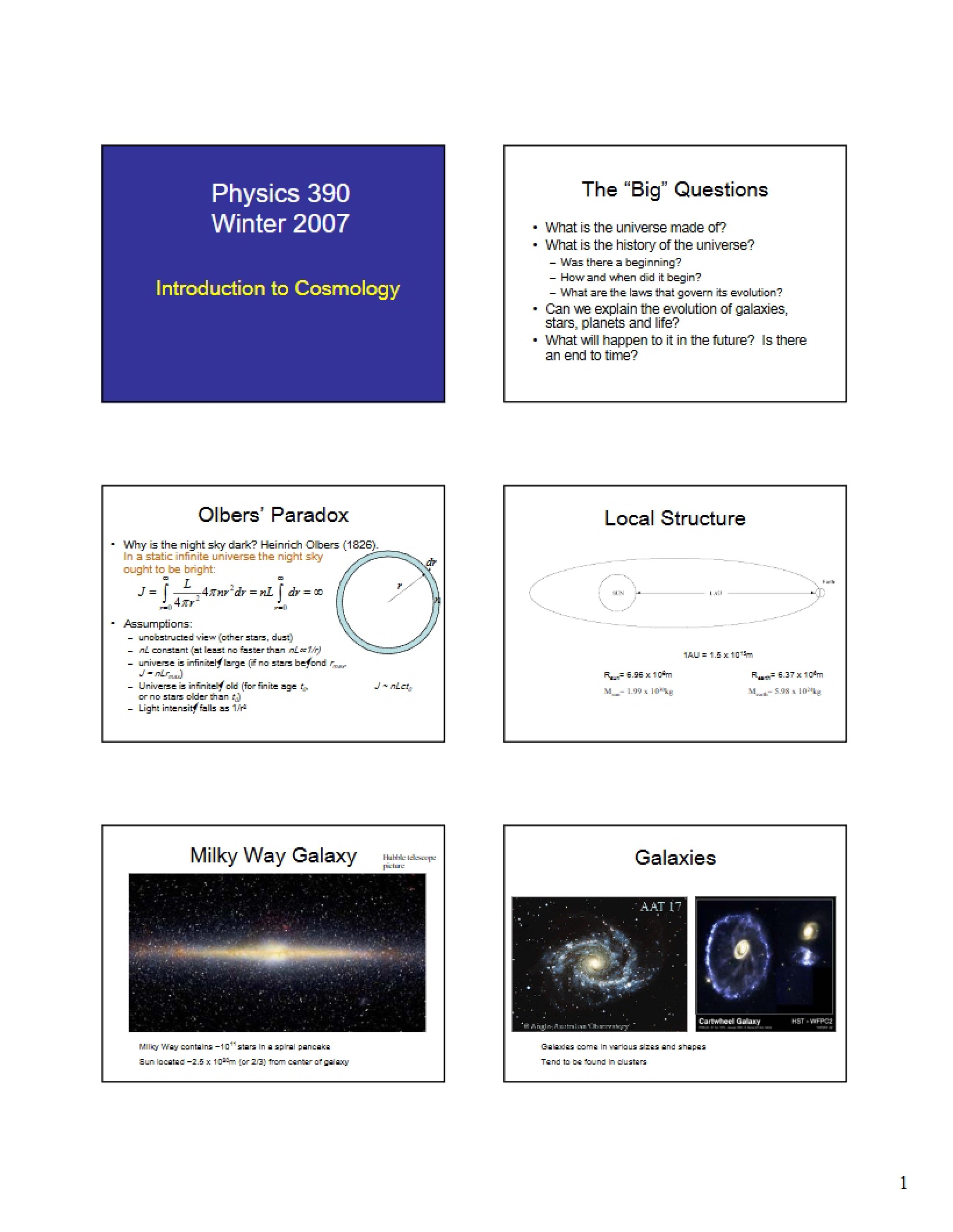 Cosmology Introduction
