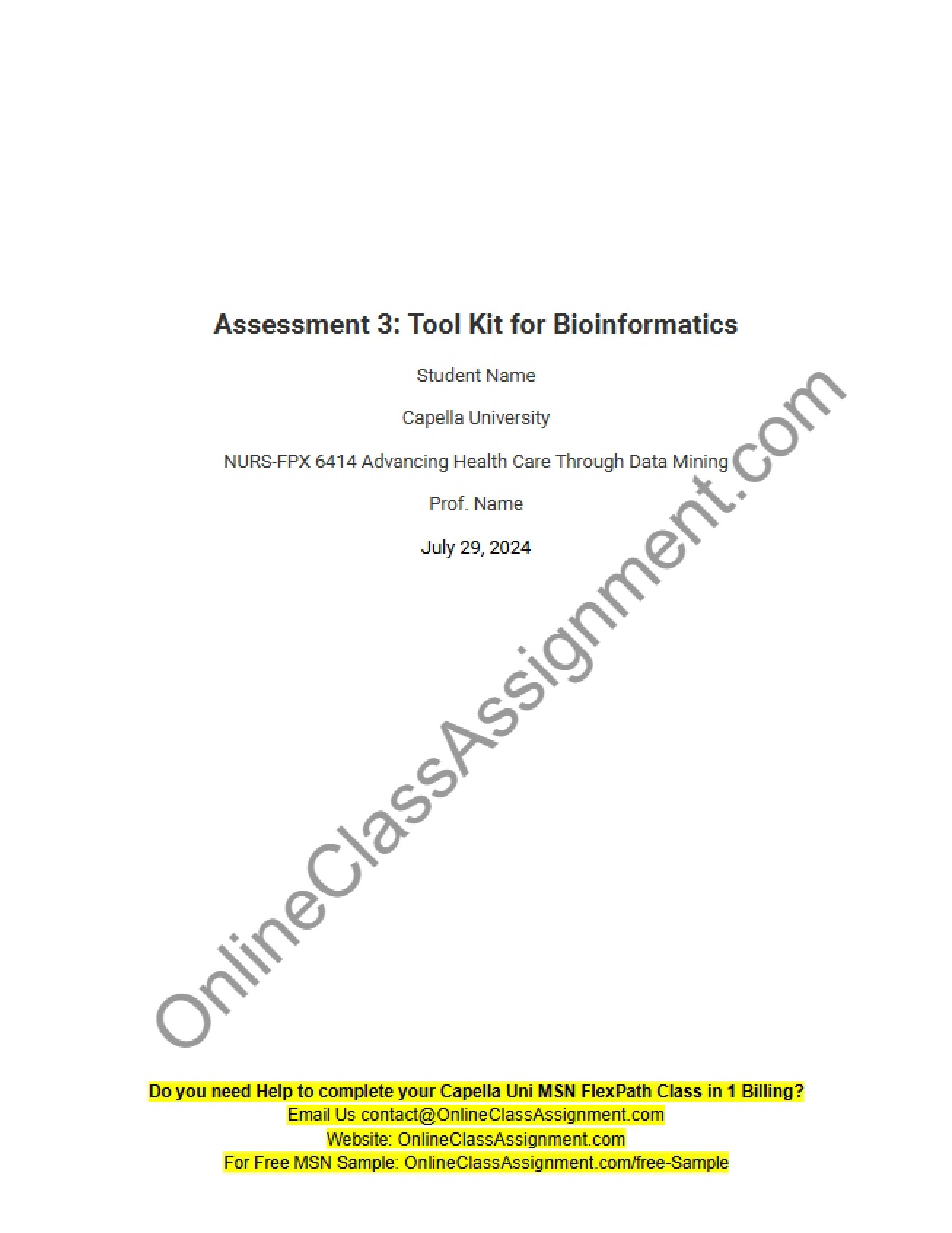 Bioinformatics Tool Kit Assessment 3