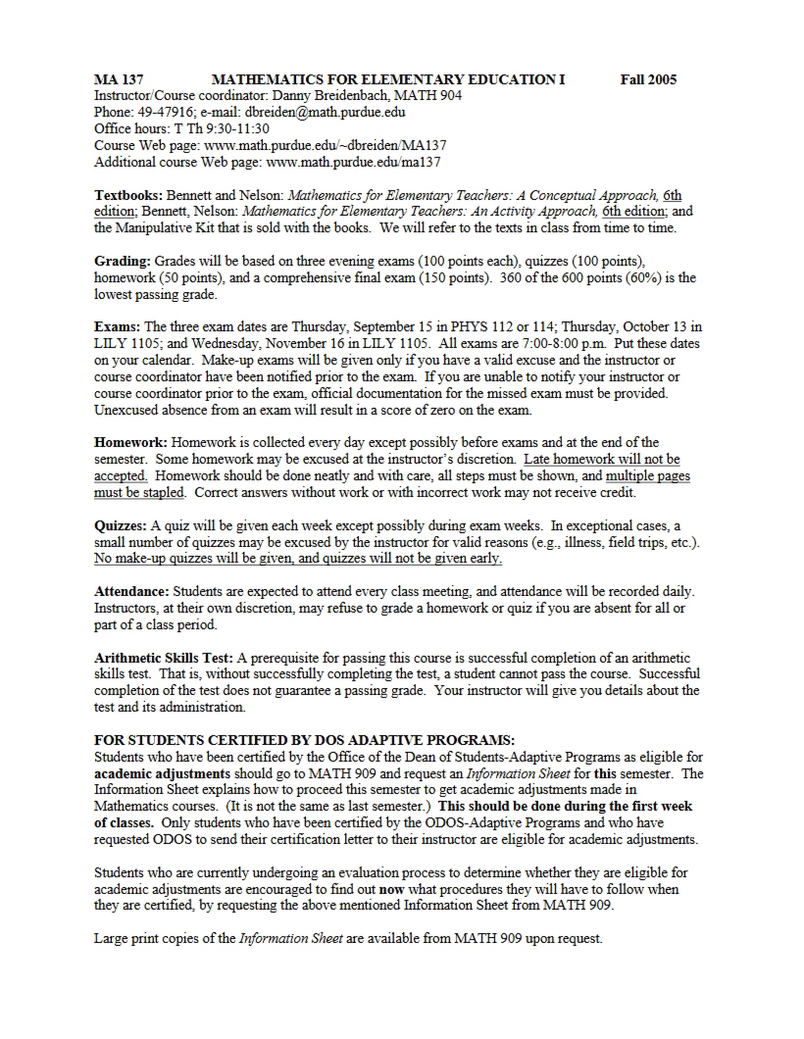 Math for Teachers Study Notes