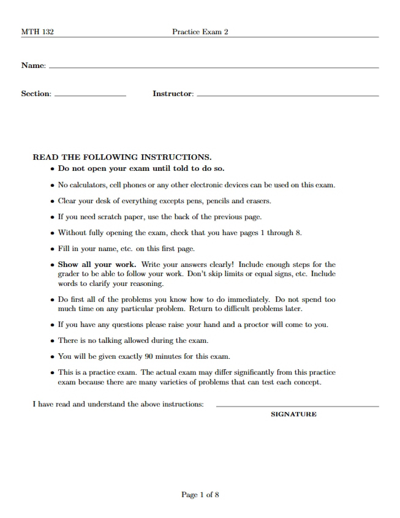 Actual Practice Exam 2