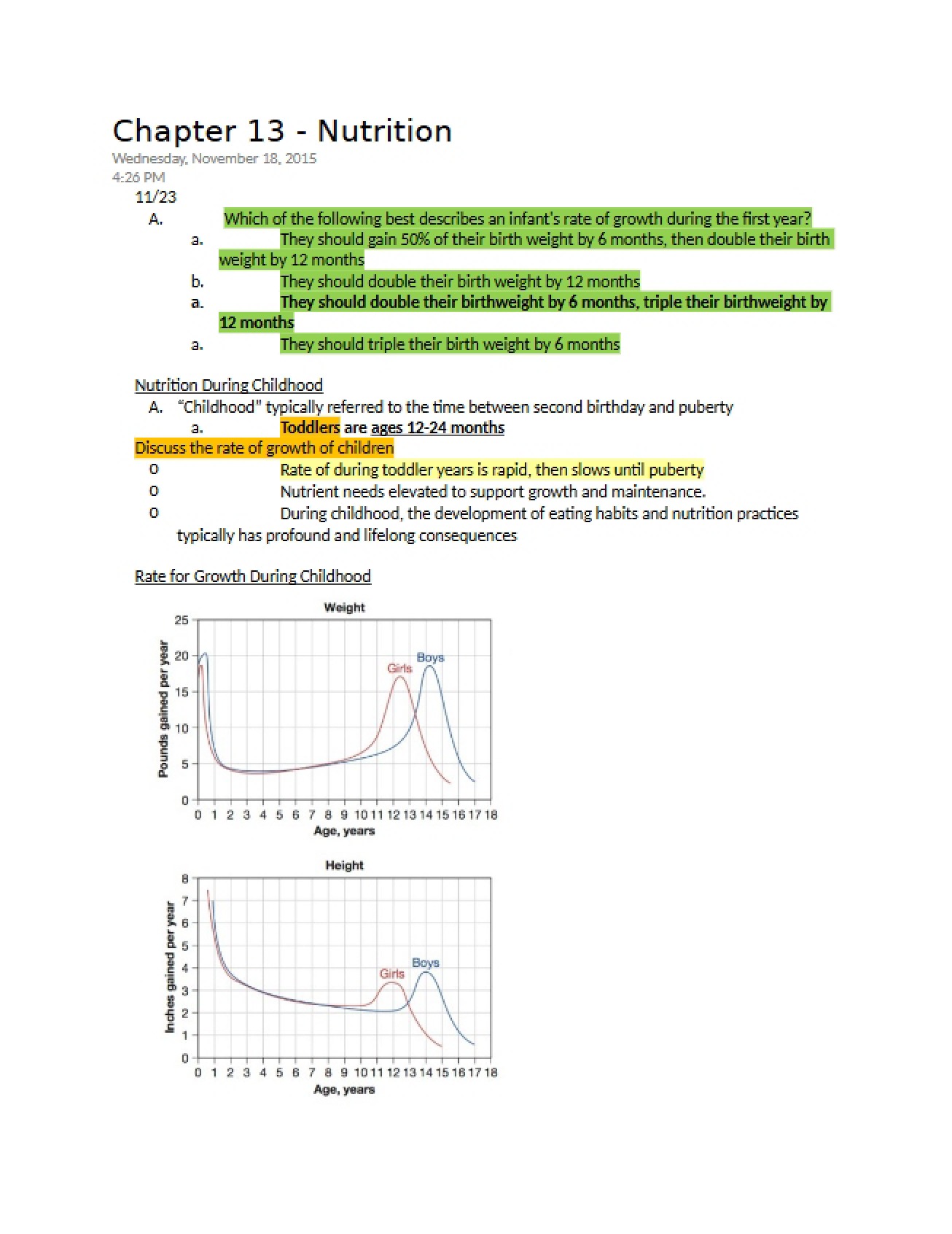 Chapter 13 Nutritional Concepts