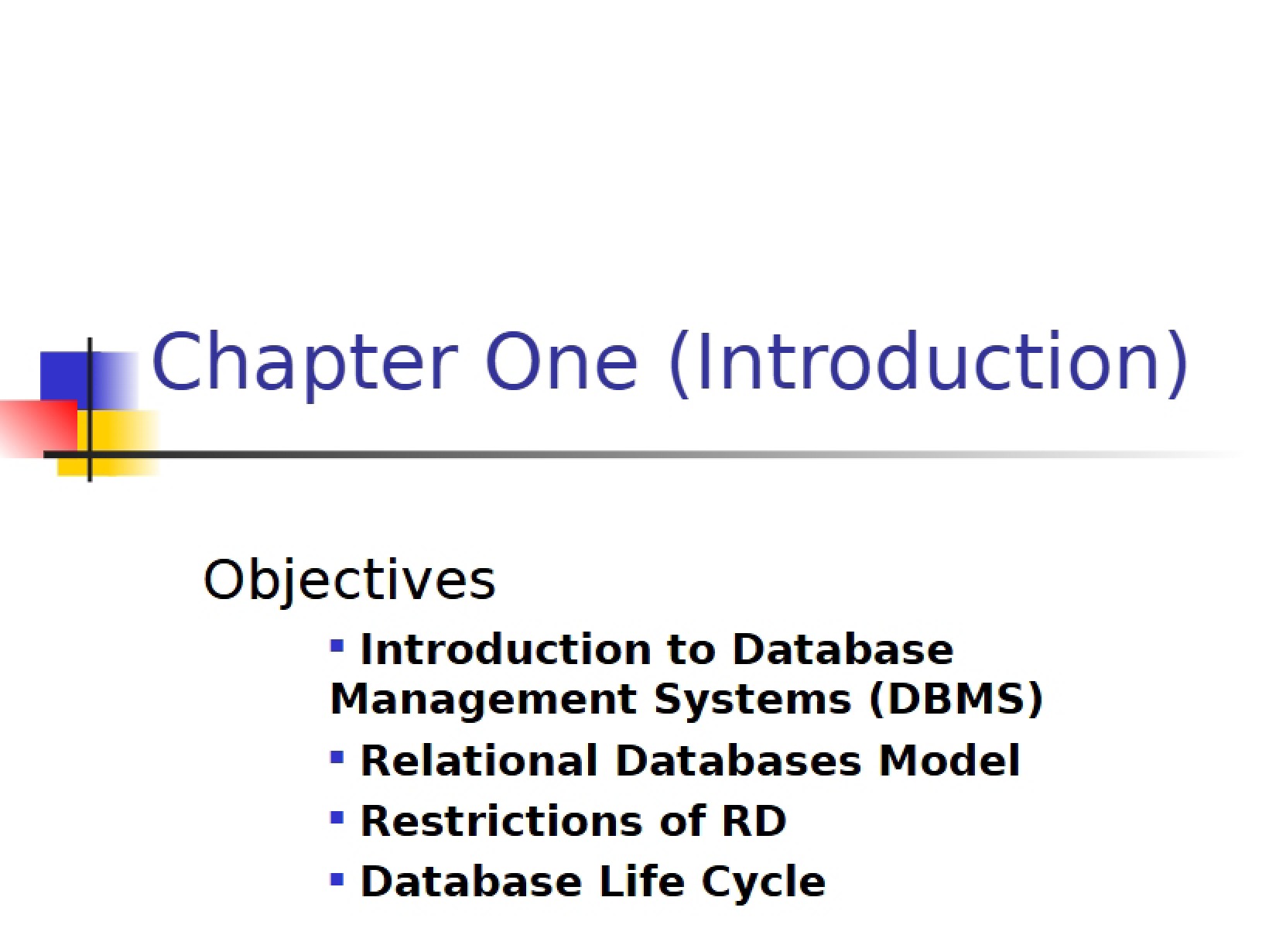 Notes from Lecture (DBMS)