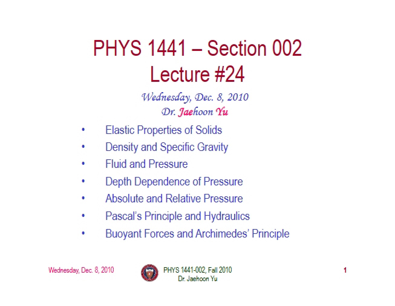 Notes from Lecture - 13 Pages