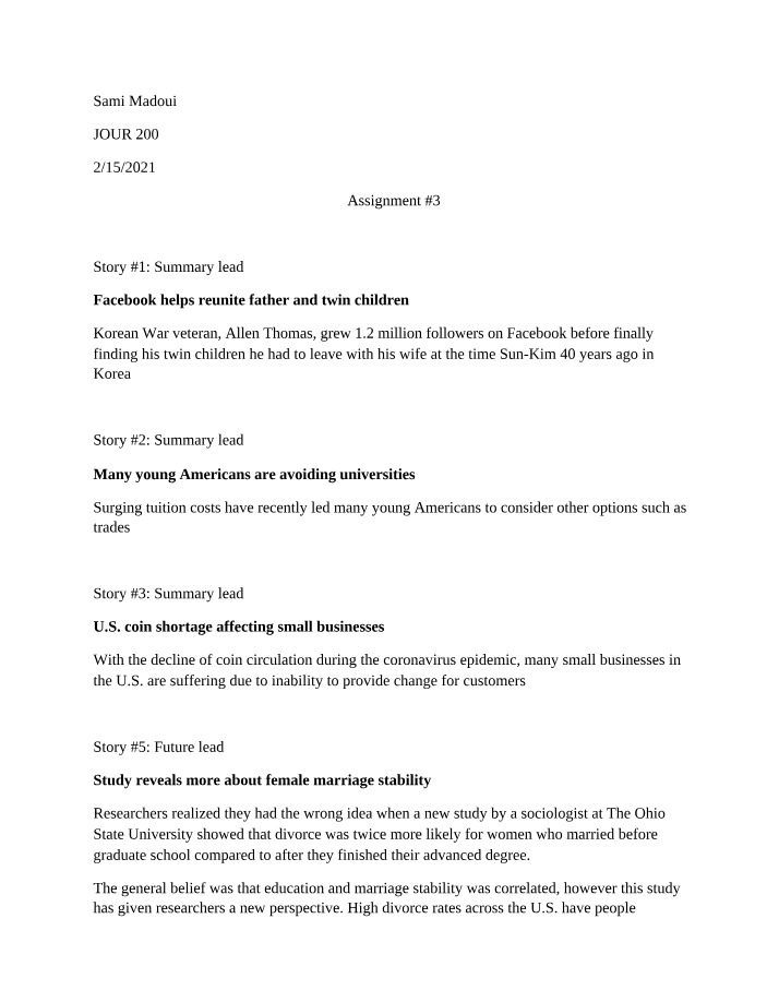 General Mathematics Assignment 3