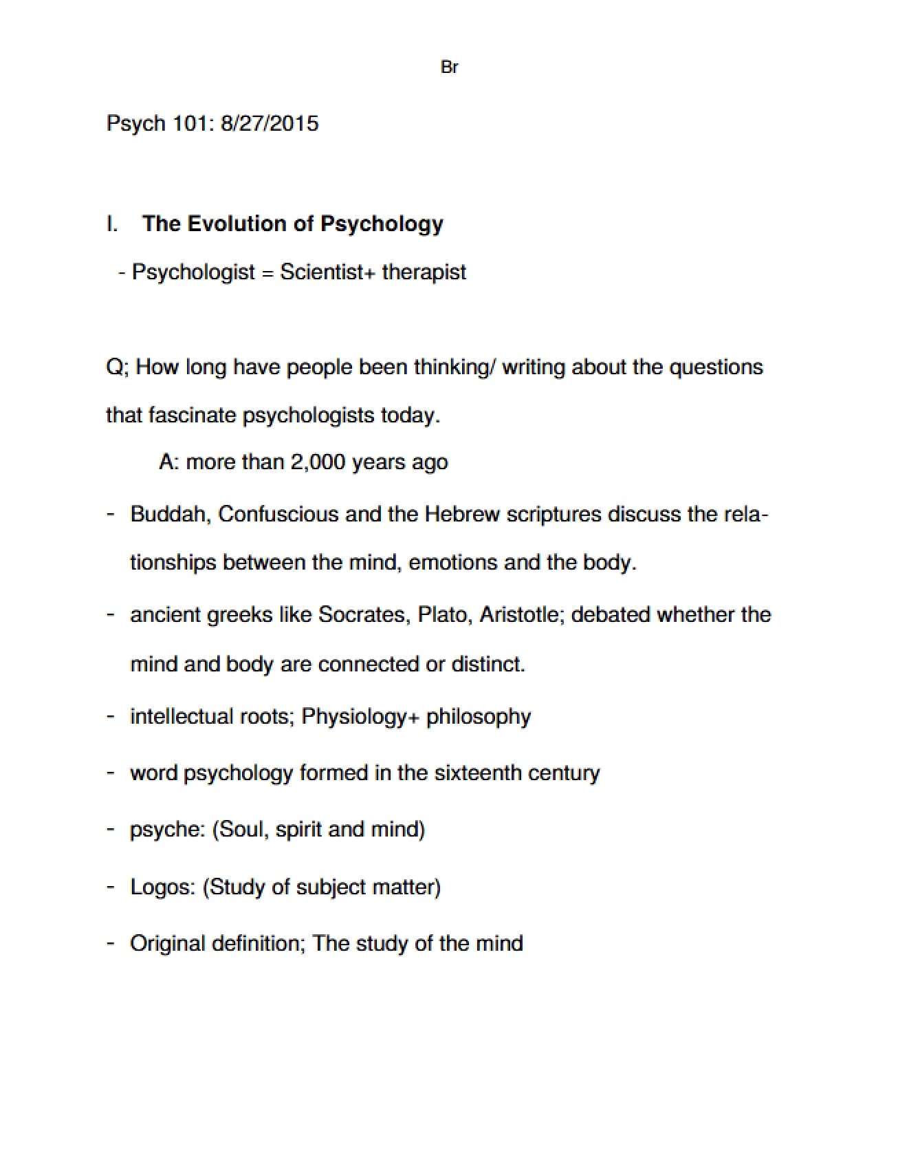 Psychology's Evolution