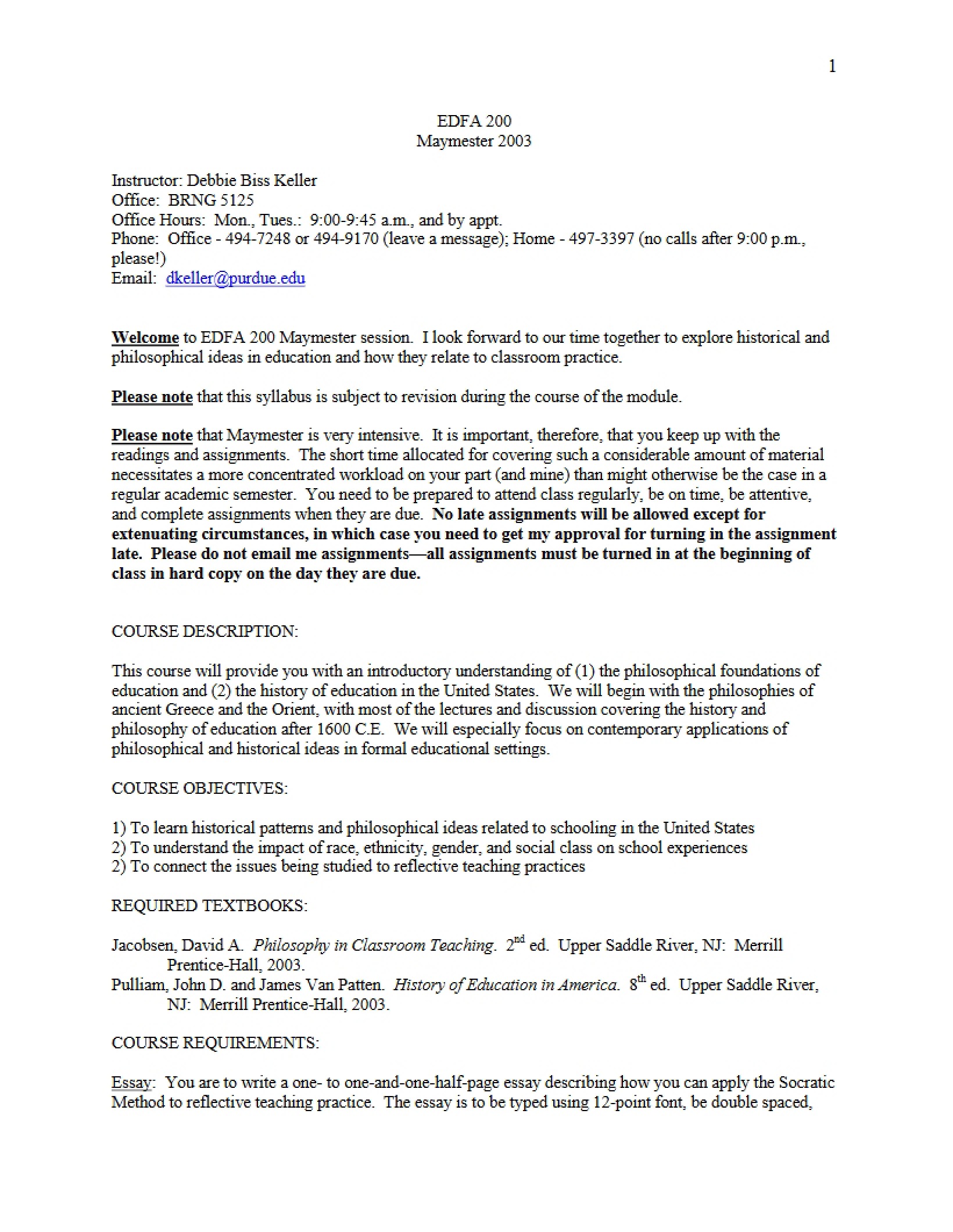 Syllabus