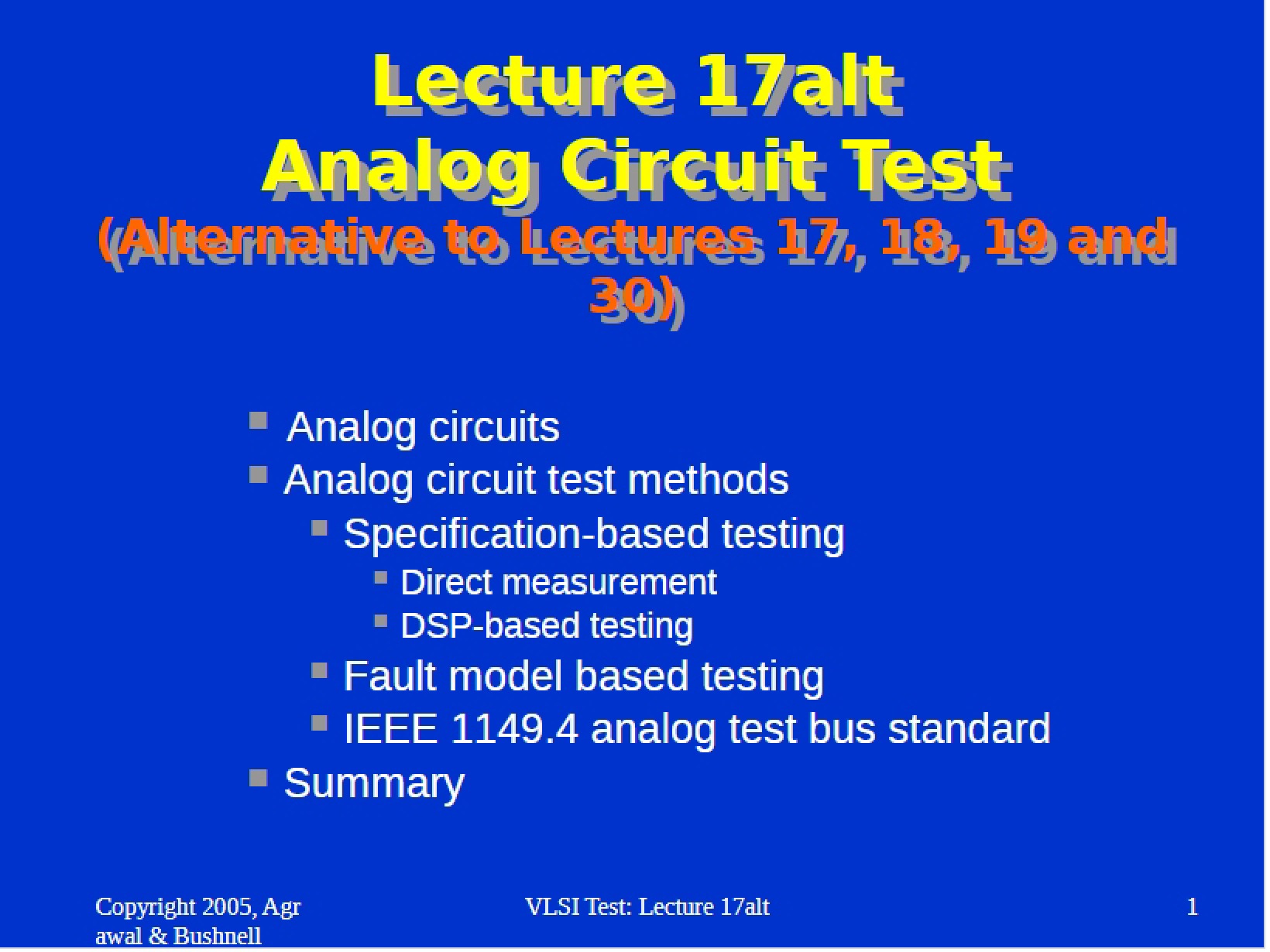 Lecture 17a Notes