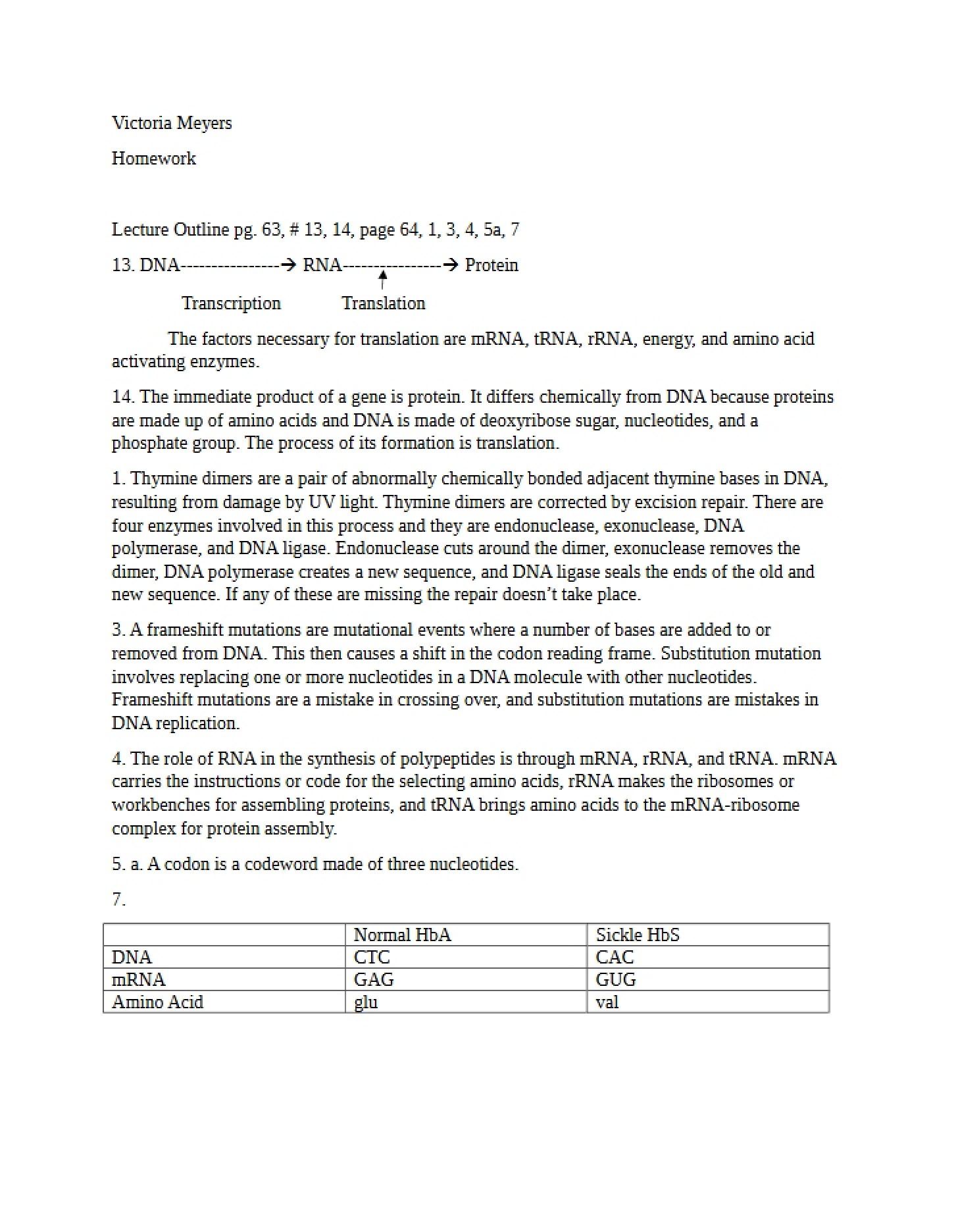 Homework 6 for BISC105