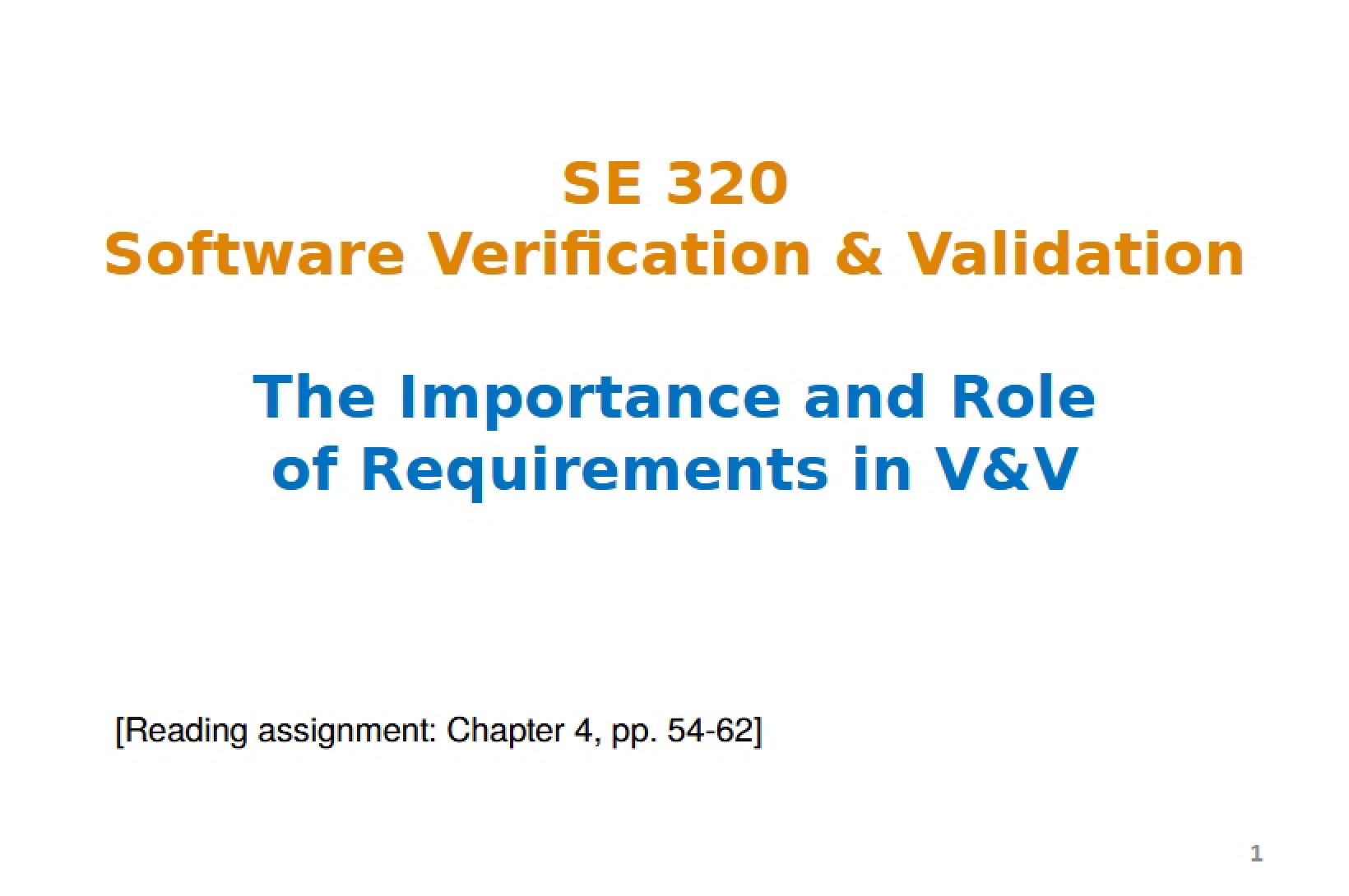 Testing Specifications (003a)