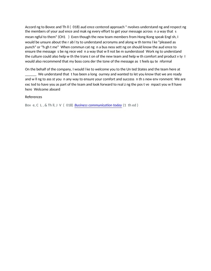 Notes on Audience-Centered Communication