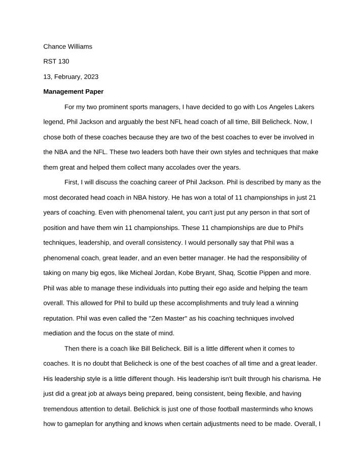 PATH-BIO 150 Management Paper