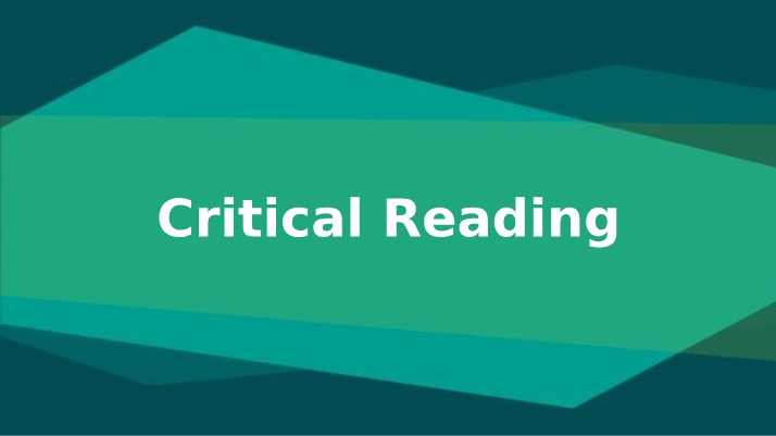 ENG122 - Critical Reading