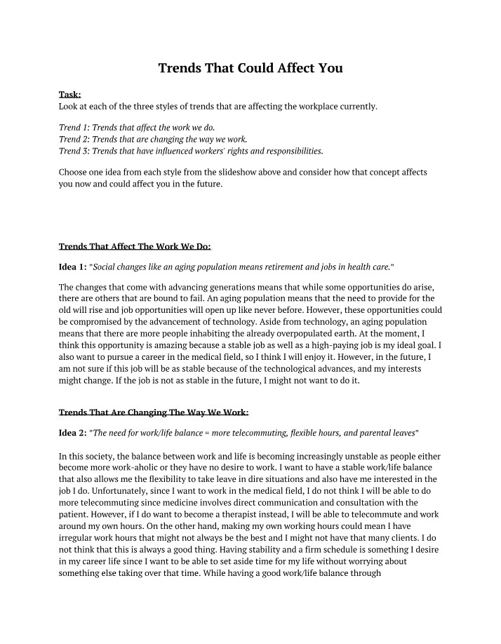 Workplace Trends and Their Impact on You