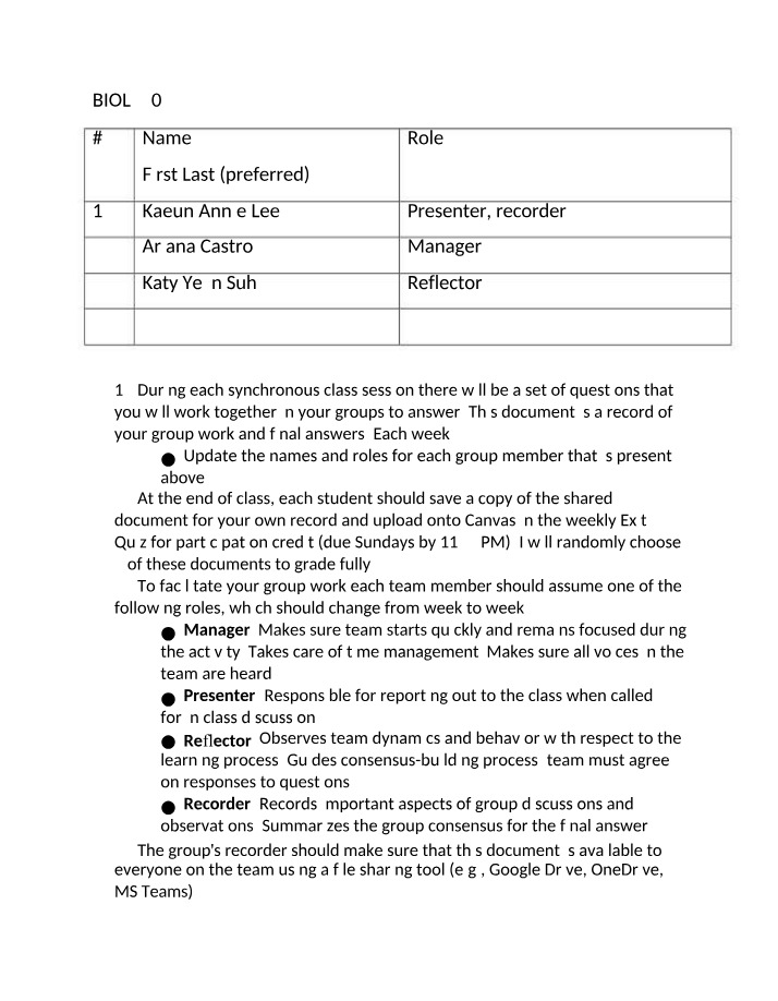 Lab Report for BIOL240