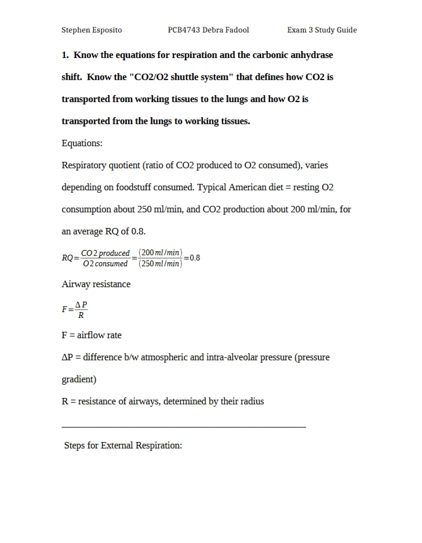 Guide for Exam 3