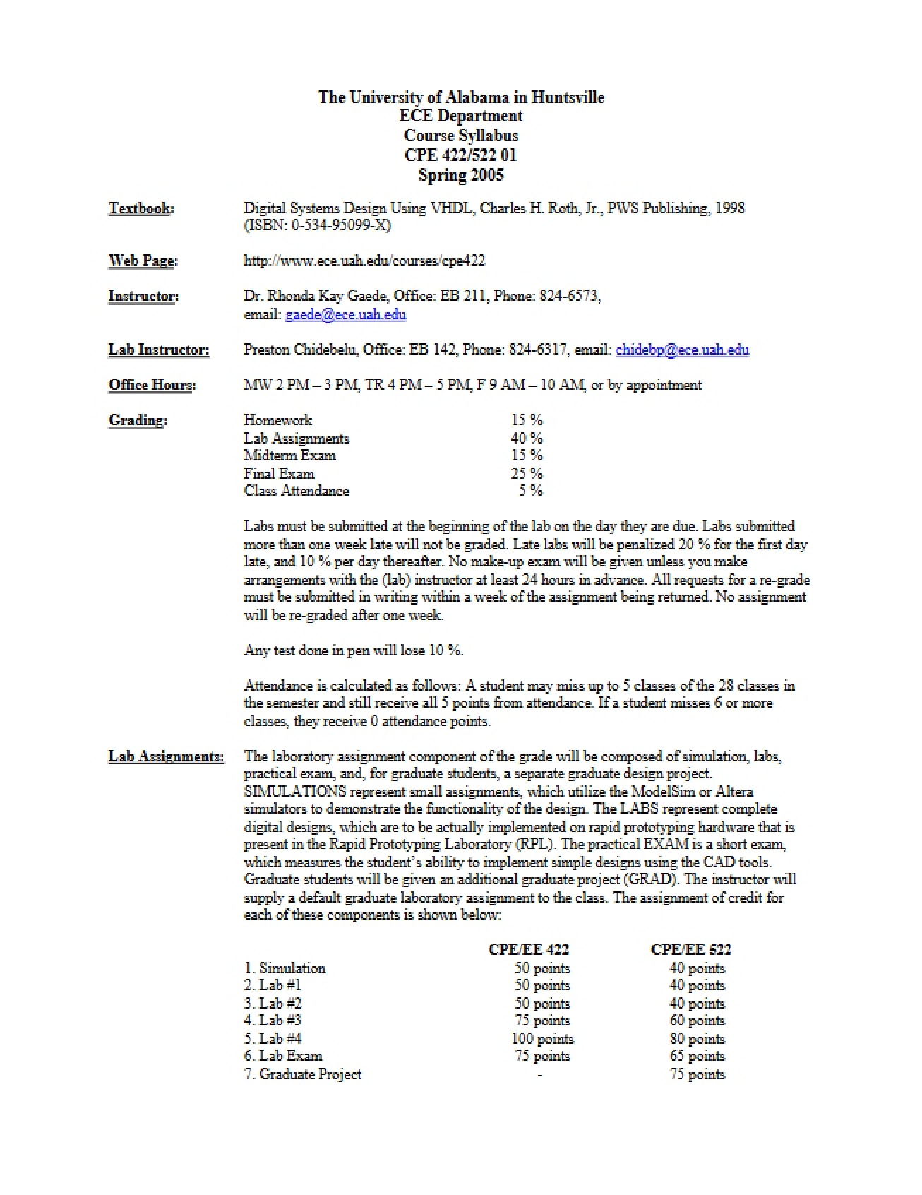 Syllabus Advanced Logic Design