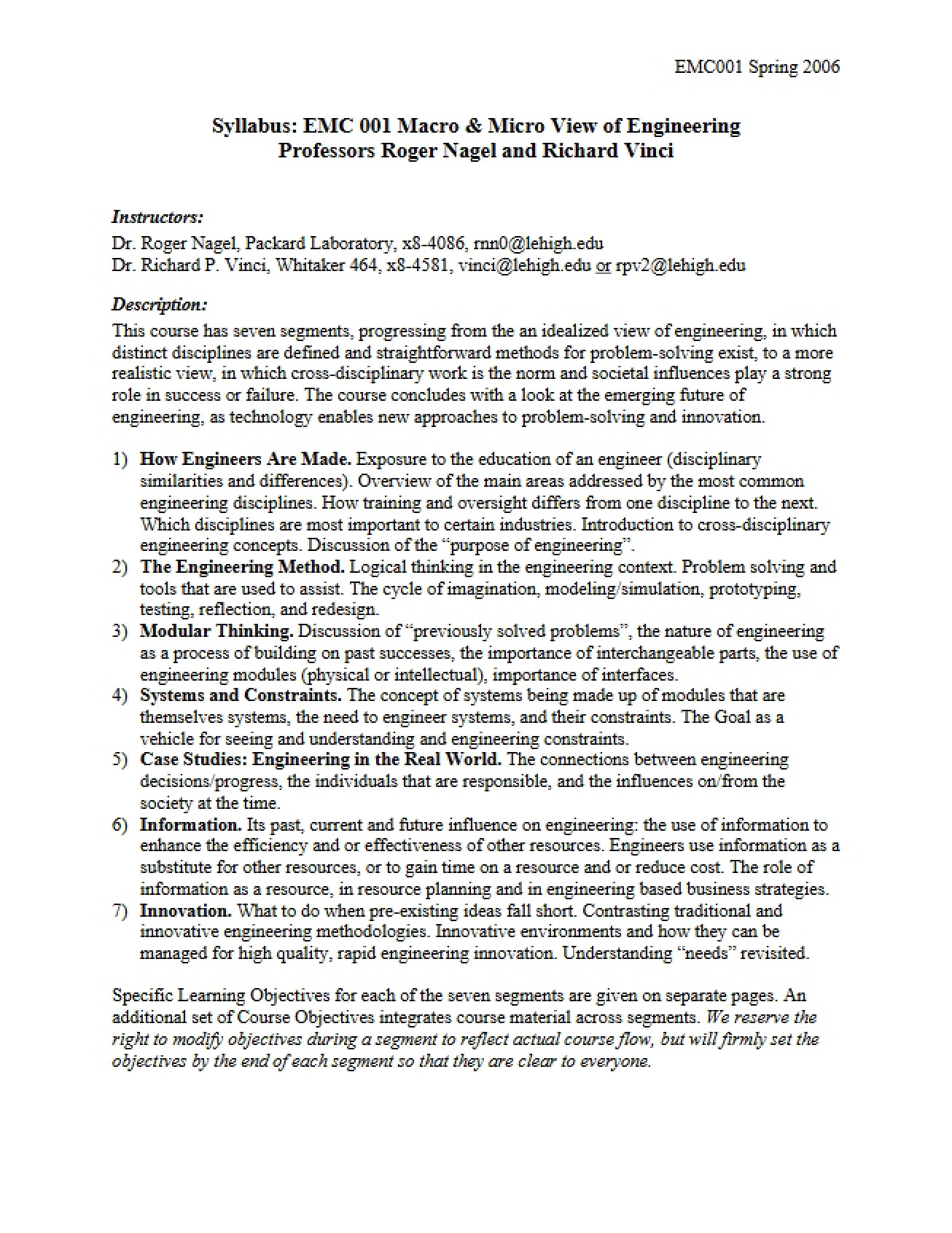 Syllabus