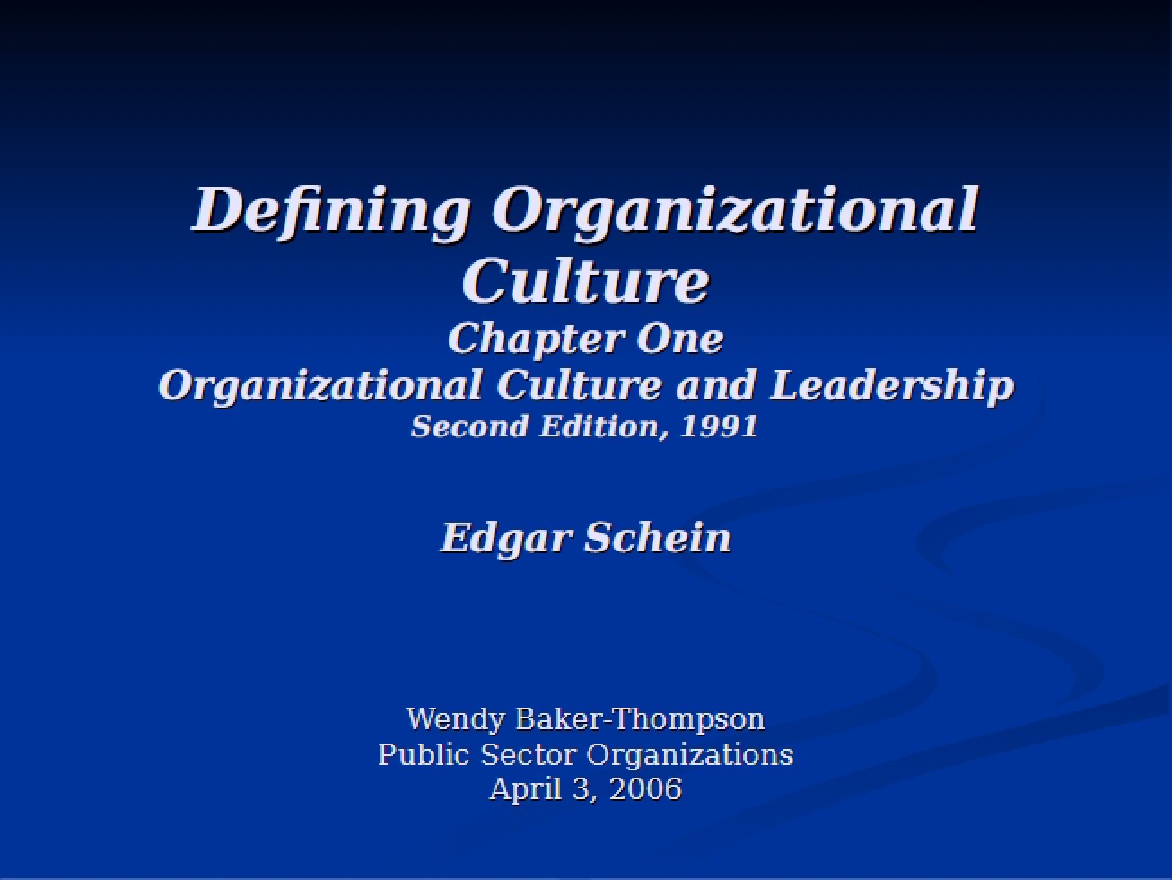 Organizational Culture Definition