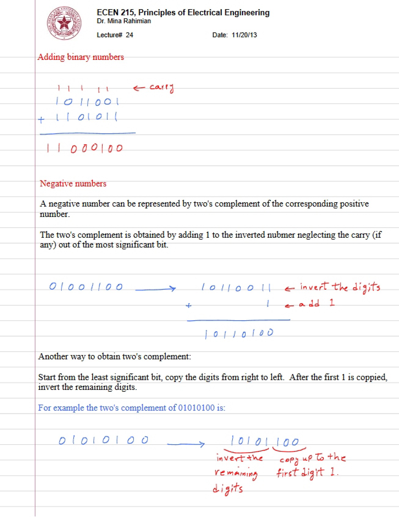 Twenty-Fourth Lecture on Principles of Electrical Engineering