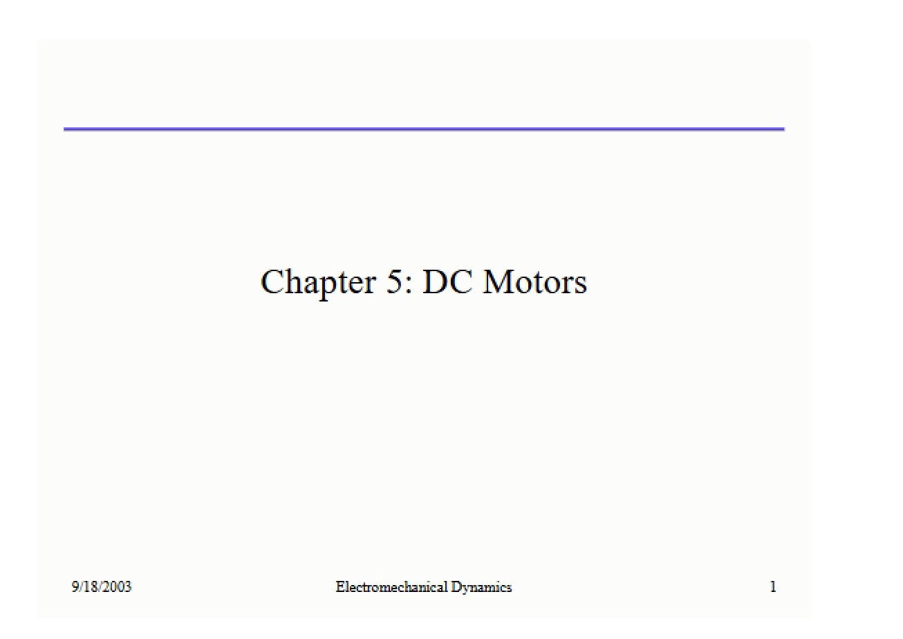 Seventh Lecture covering DC Motors