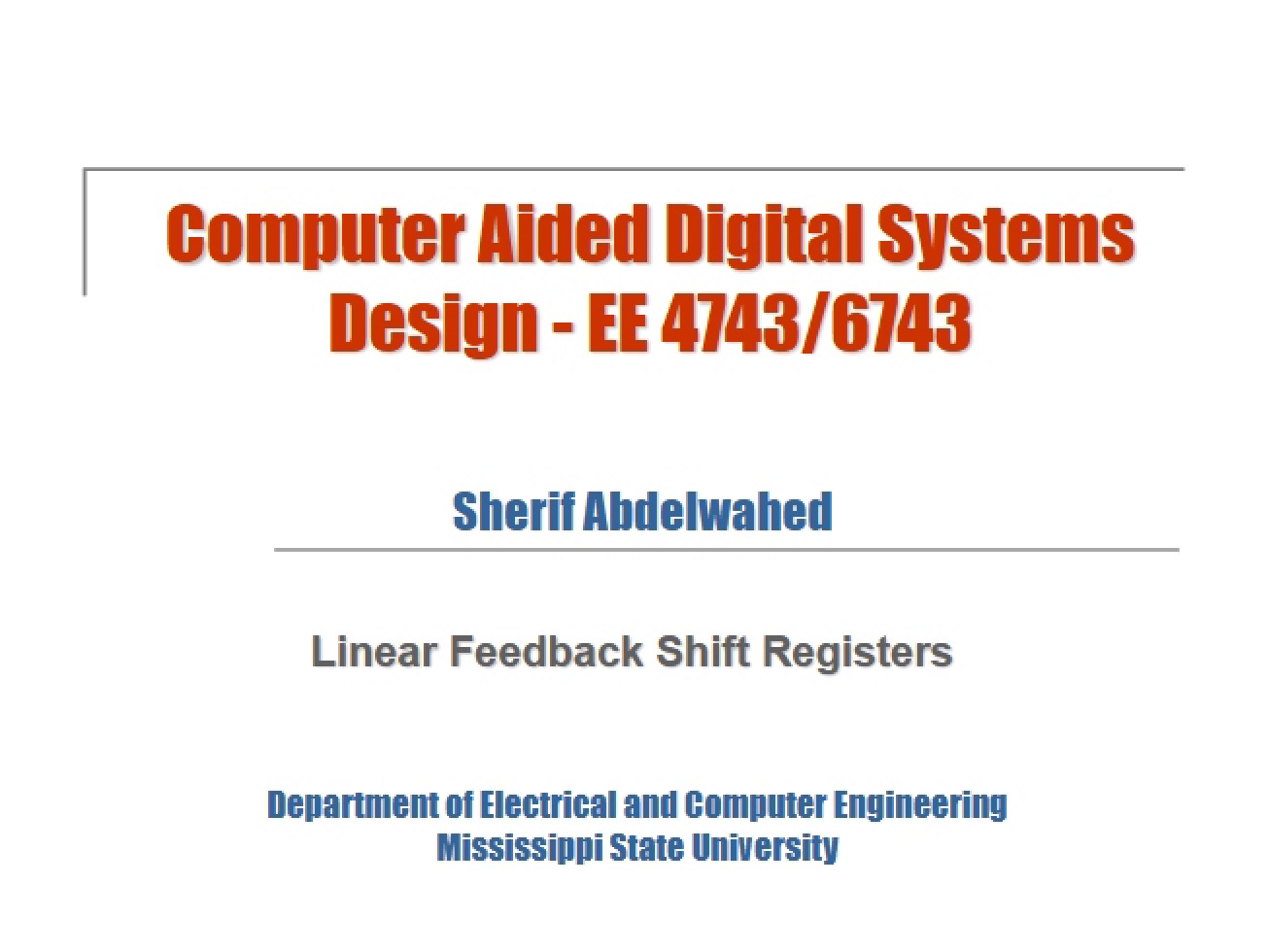 Systems Design via CAD