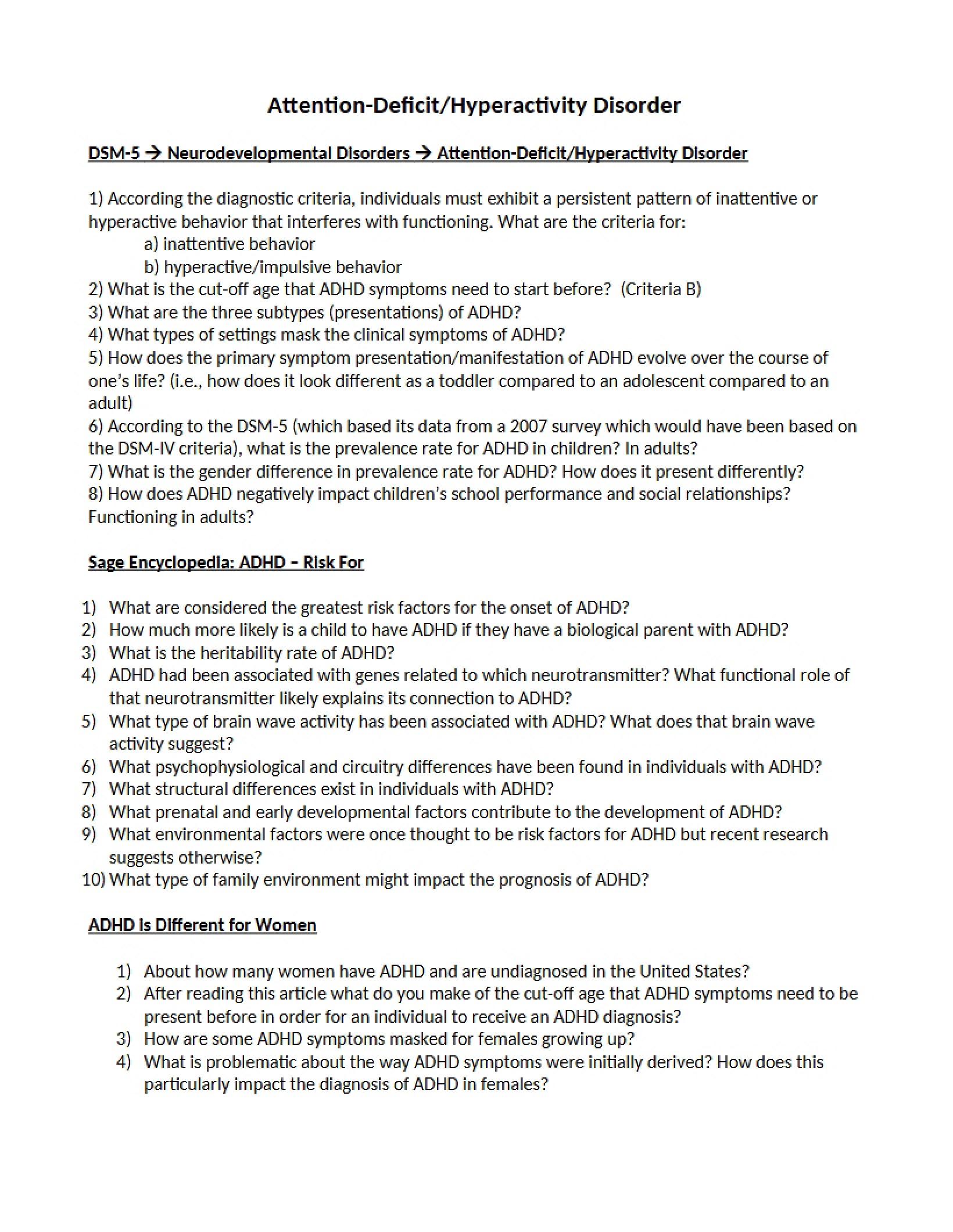 ADHD Overview