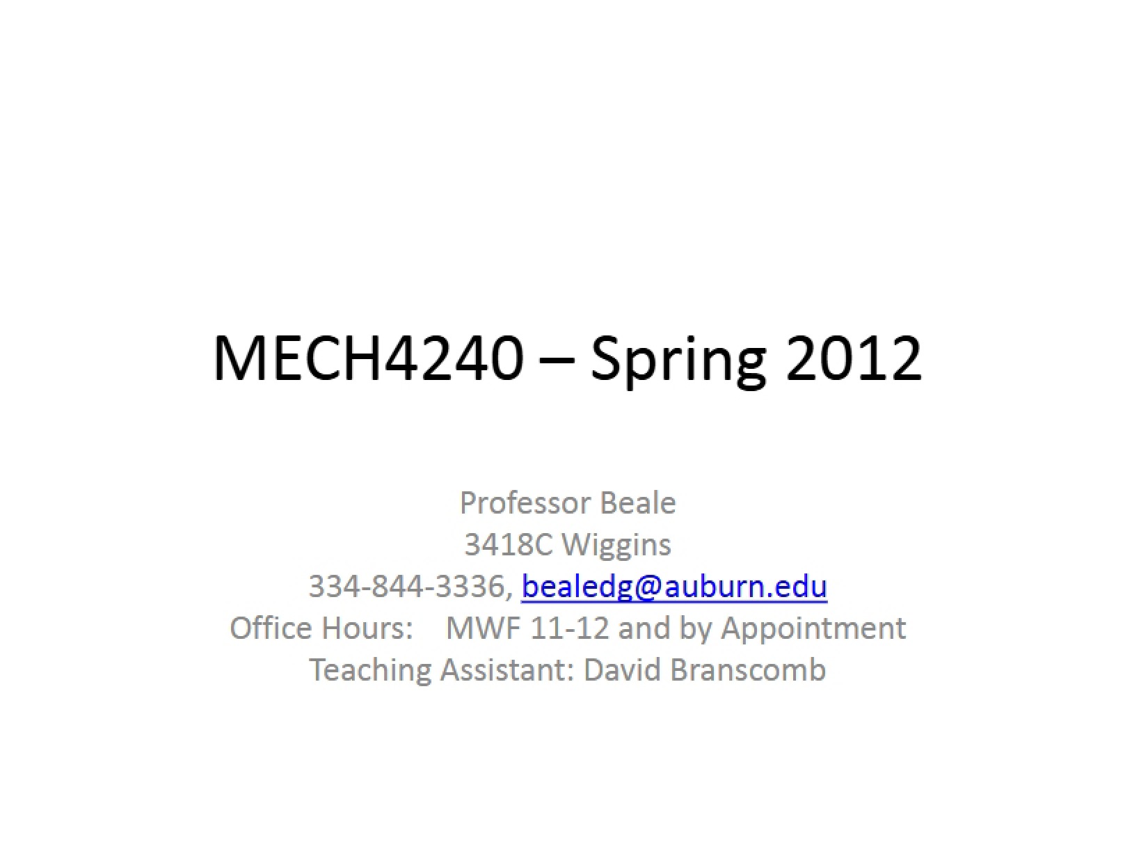 Comprehensive Design Lecture