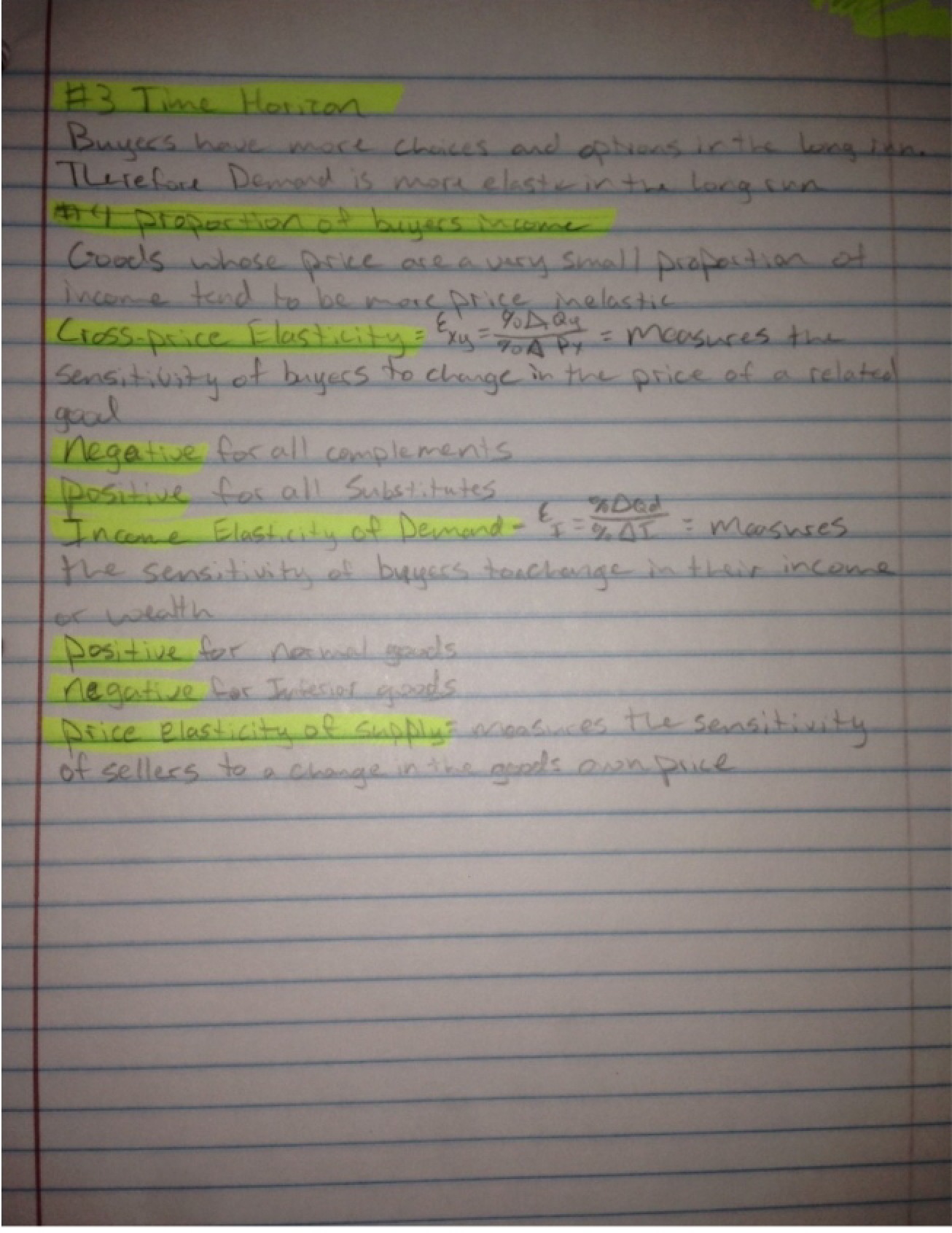 Microeconomics Topical Notes