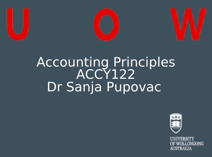 Completing the Accounting Cycle - Week 5 Lecture