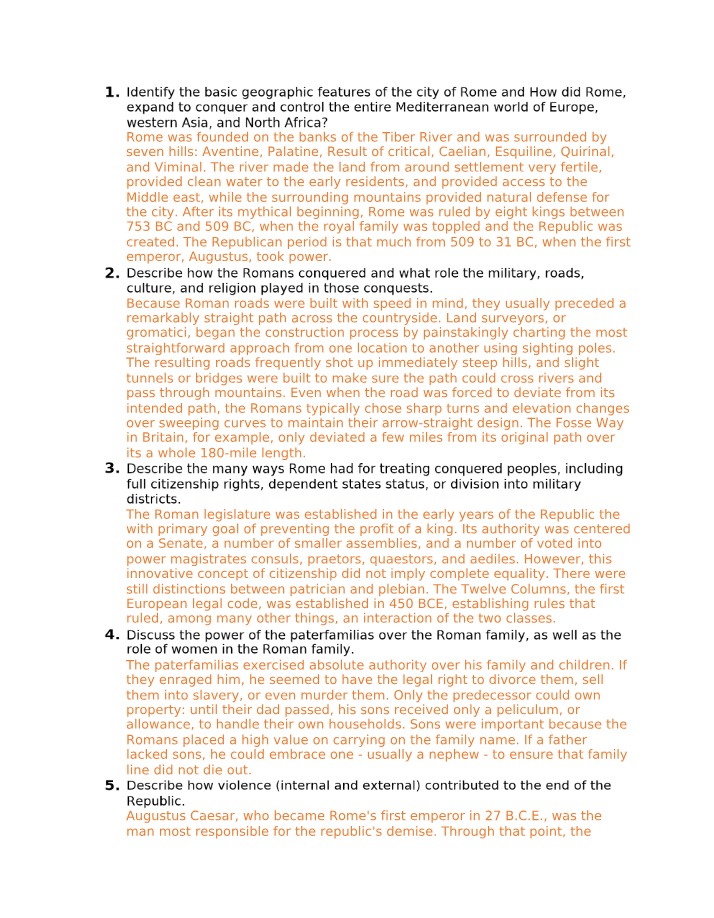 World Civilizations I - Chapter 7