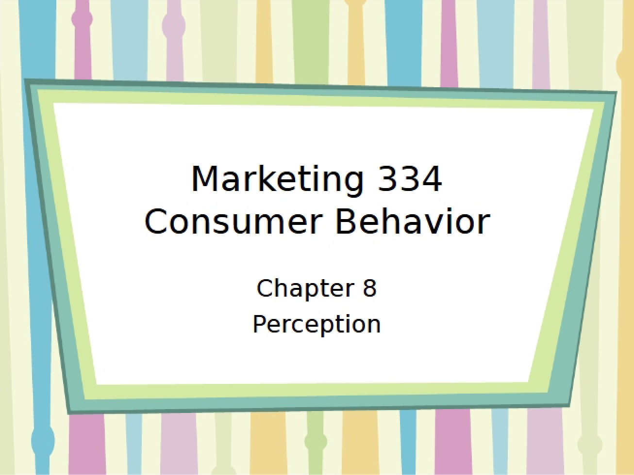 Behavior of Consumers