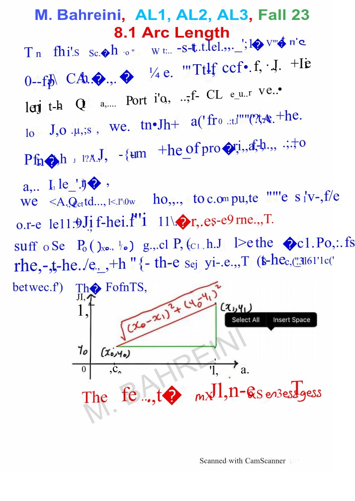 Arc Length - Calculus III Lecture Notes