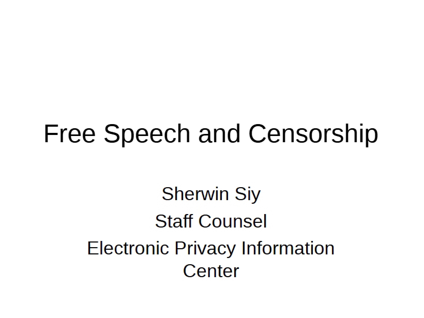 Censorship vs Free Speech