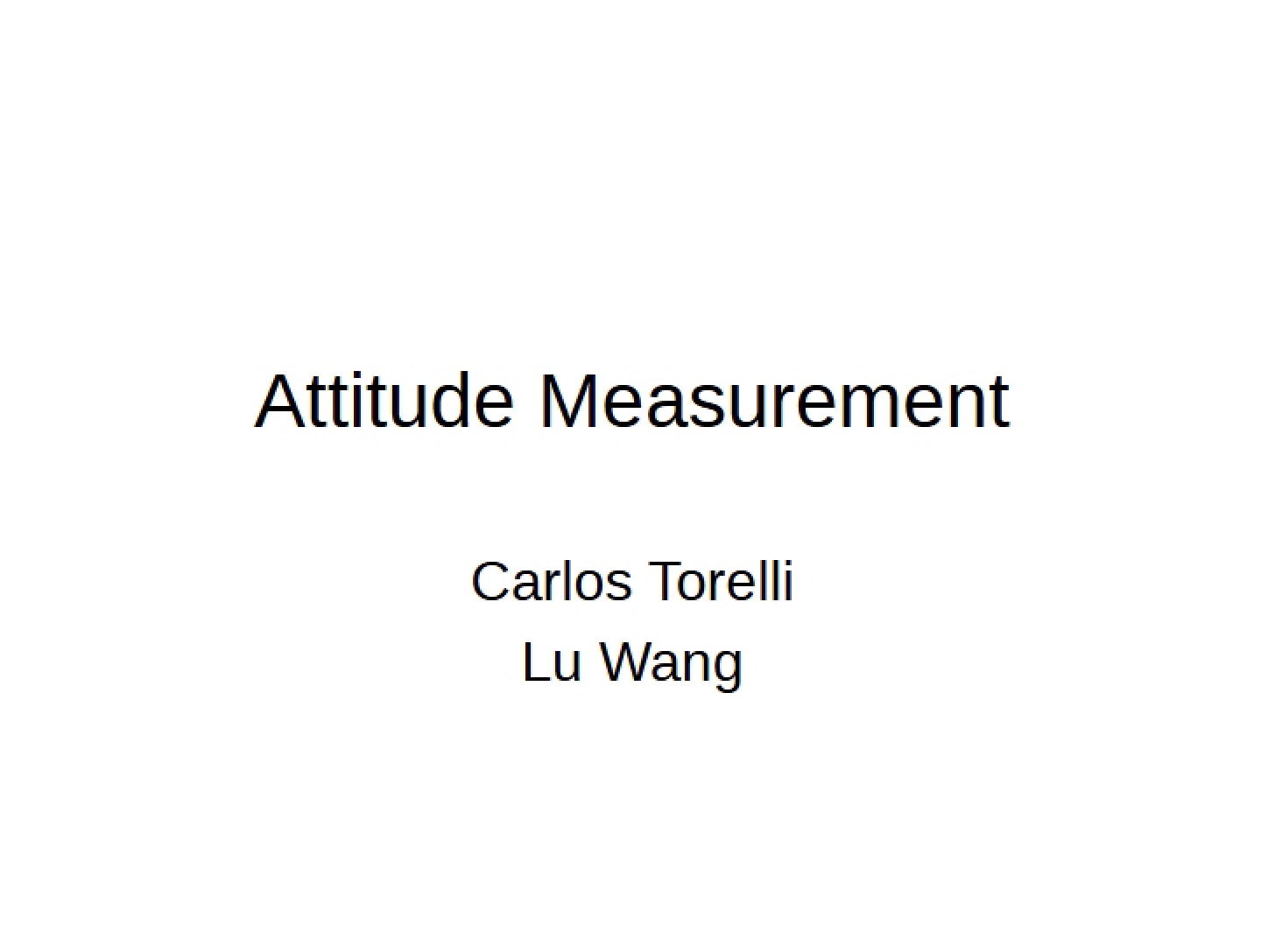 Measuring Attitudes