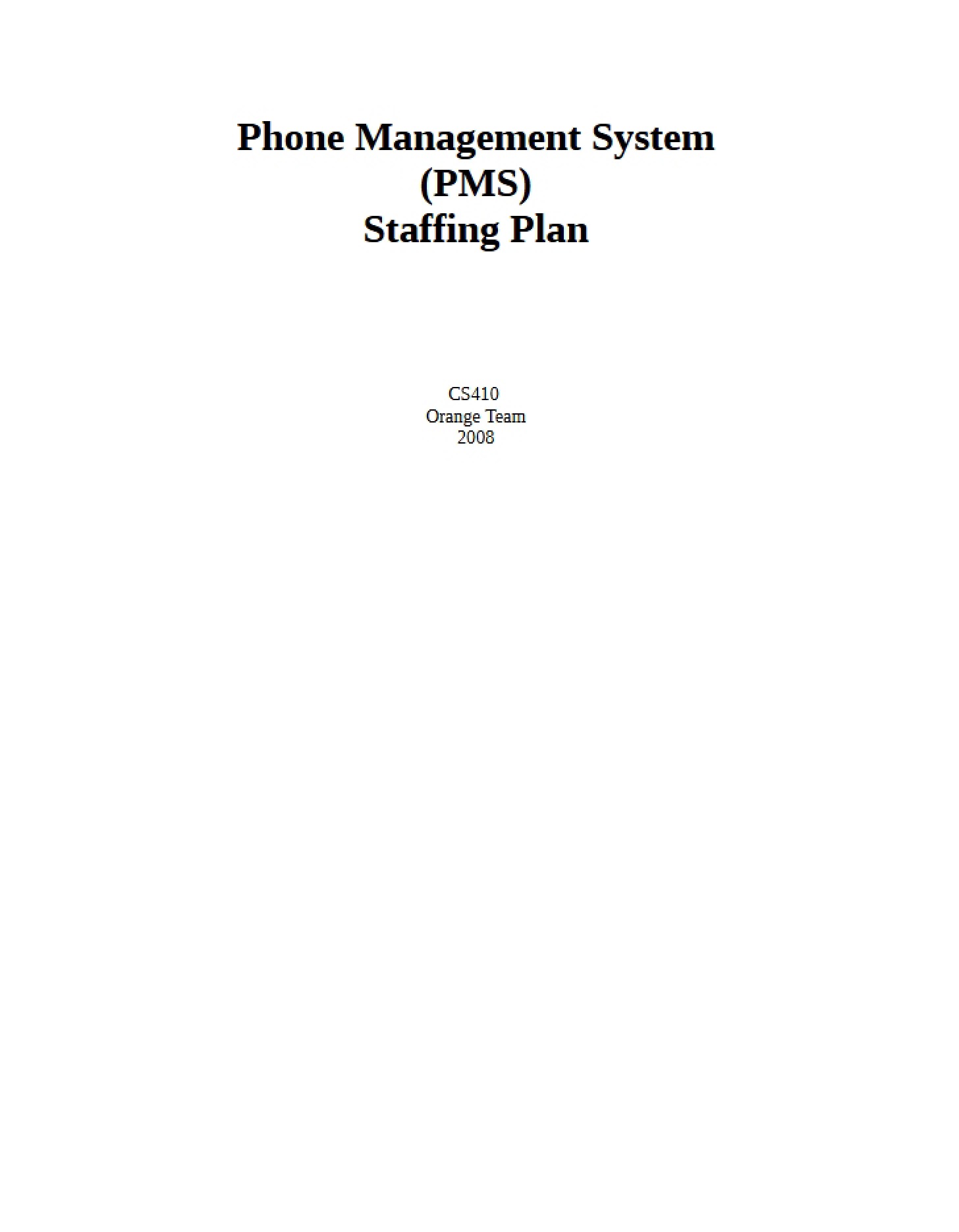 Telephone Administration System