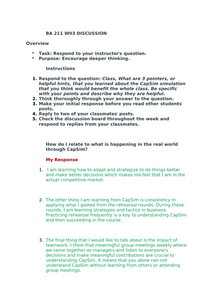 BA 211 Week 03 Discussion