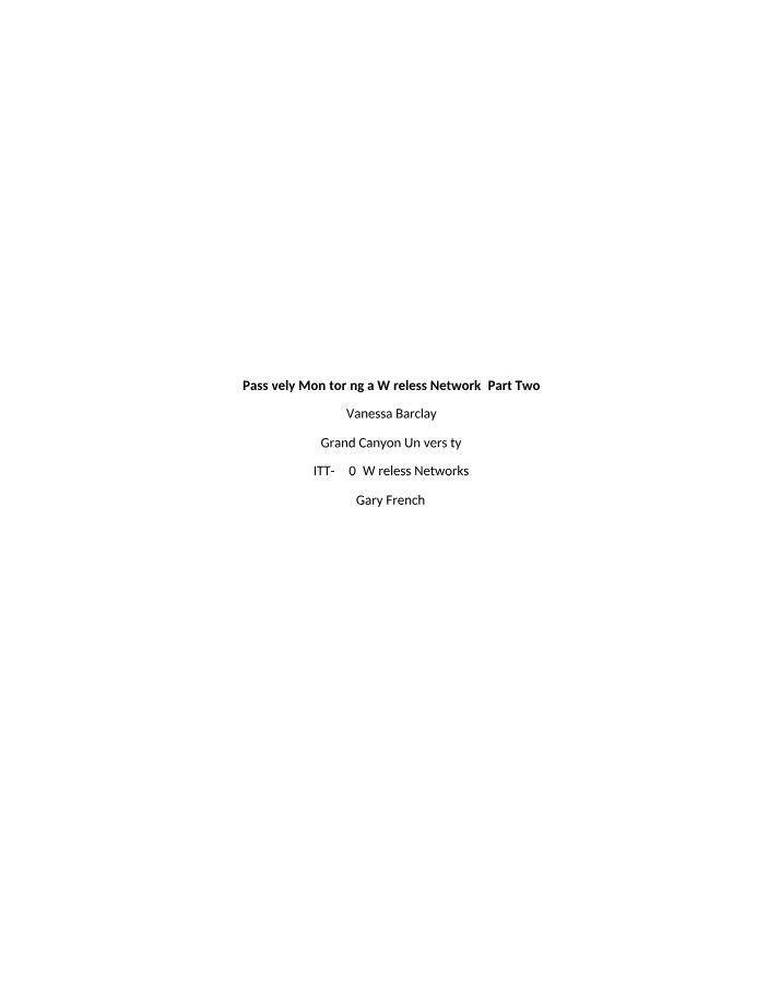Wireless Network Monitoring - Part Two