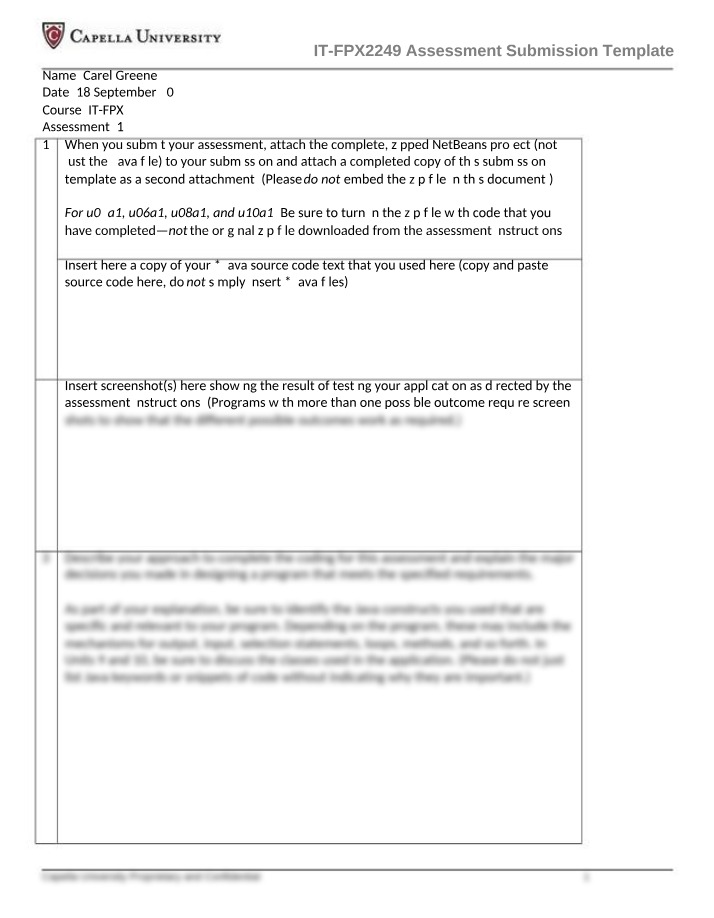 Assessment Submission - Coding Approach