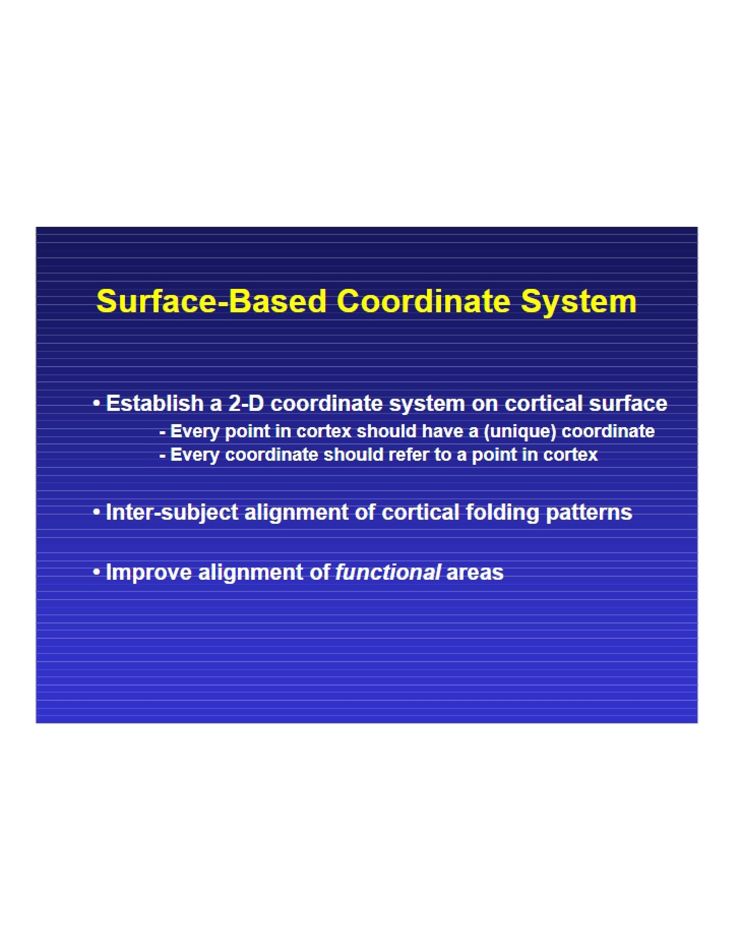 Coordinate Systems based on Surfaces