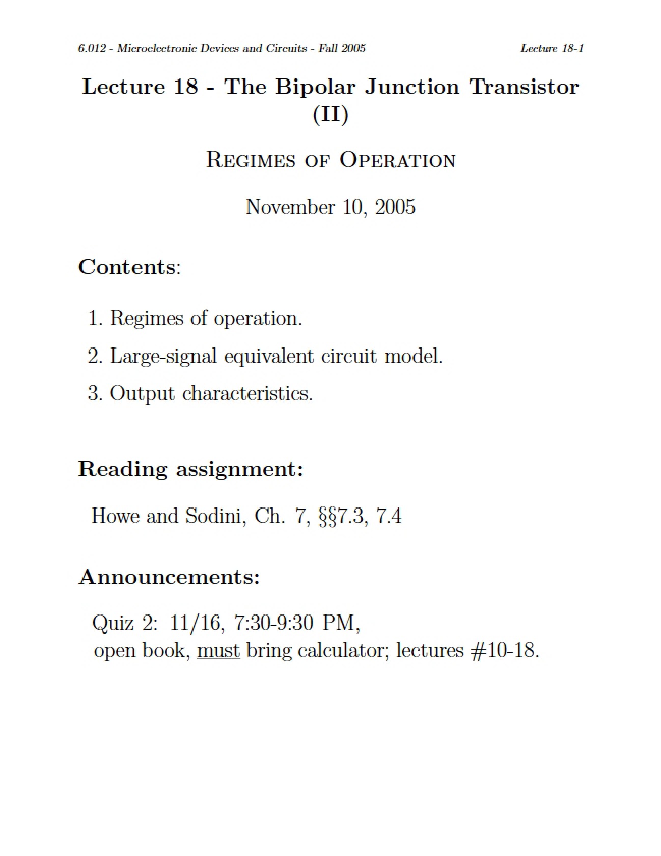 BJT Overview