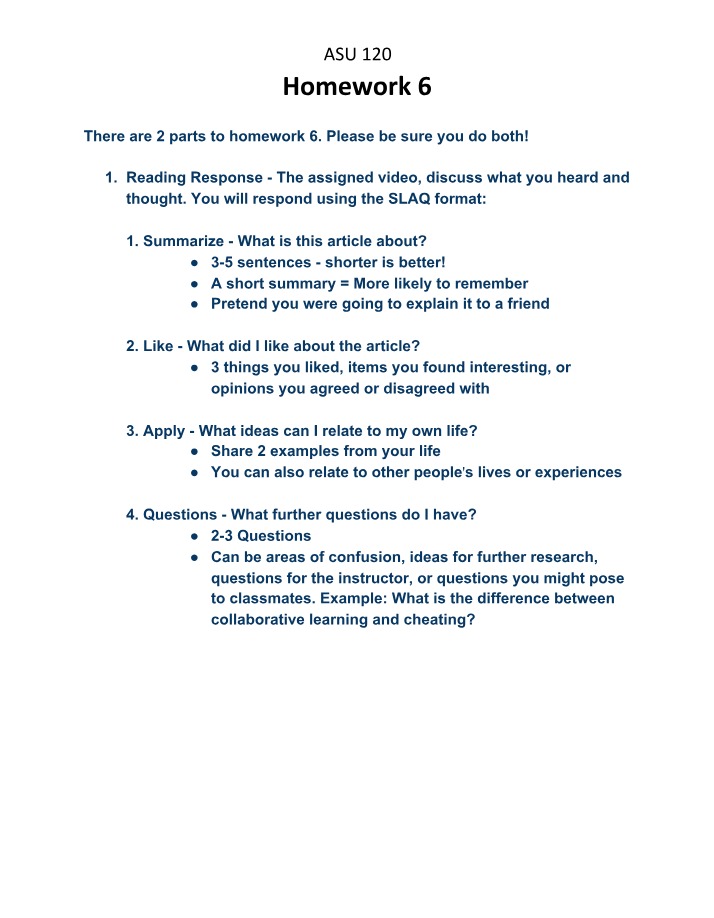 Google Docs Homework 6