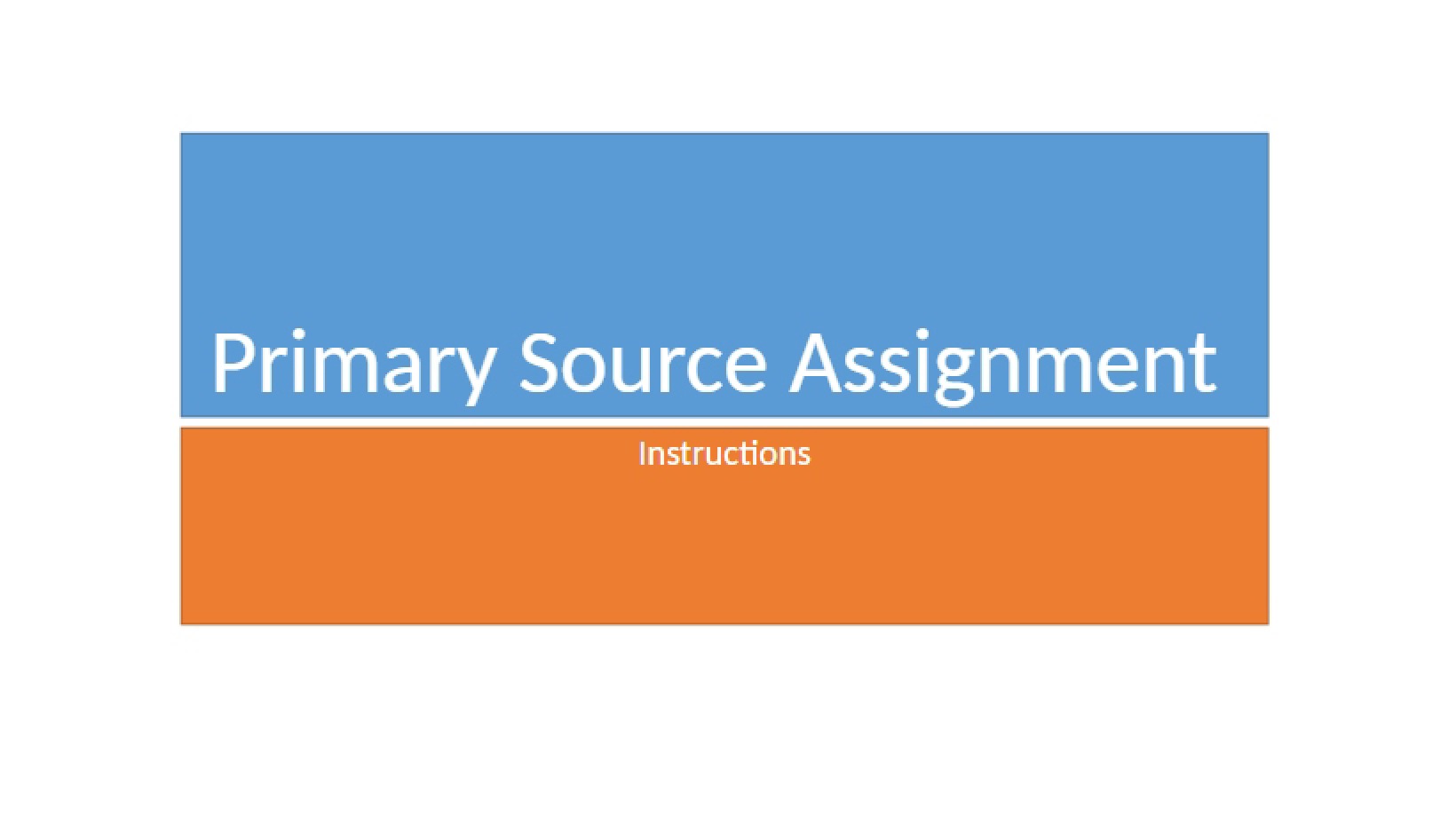 Assignment Primary Source