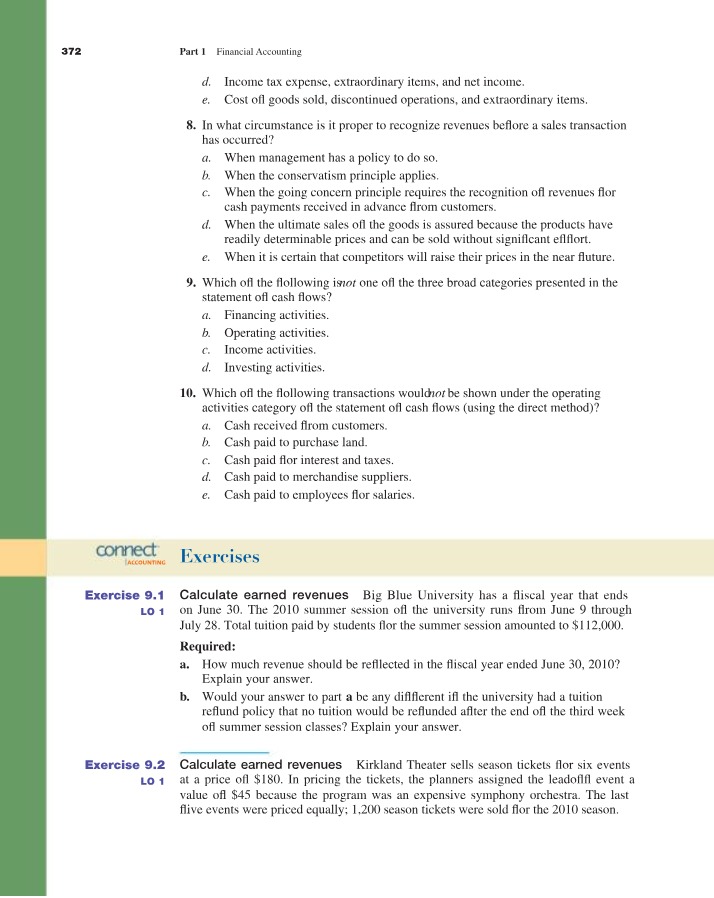 Recognizing Revenues - Principles and Circumstances