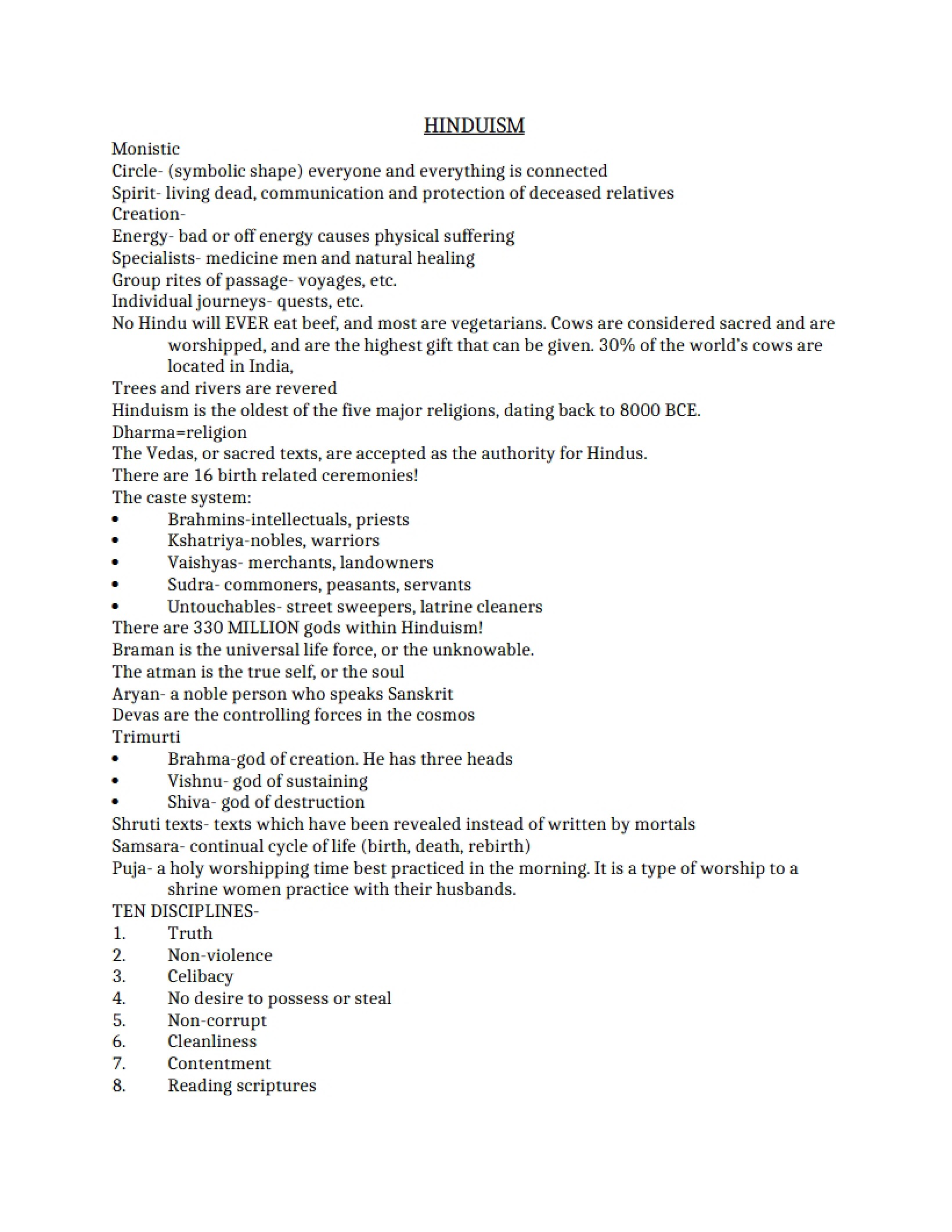 Concepts of Hinduism