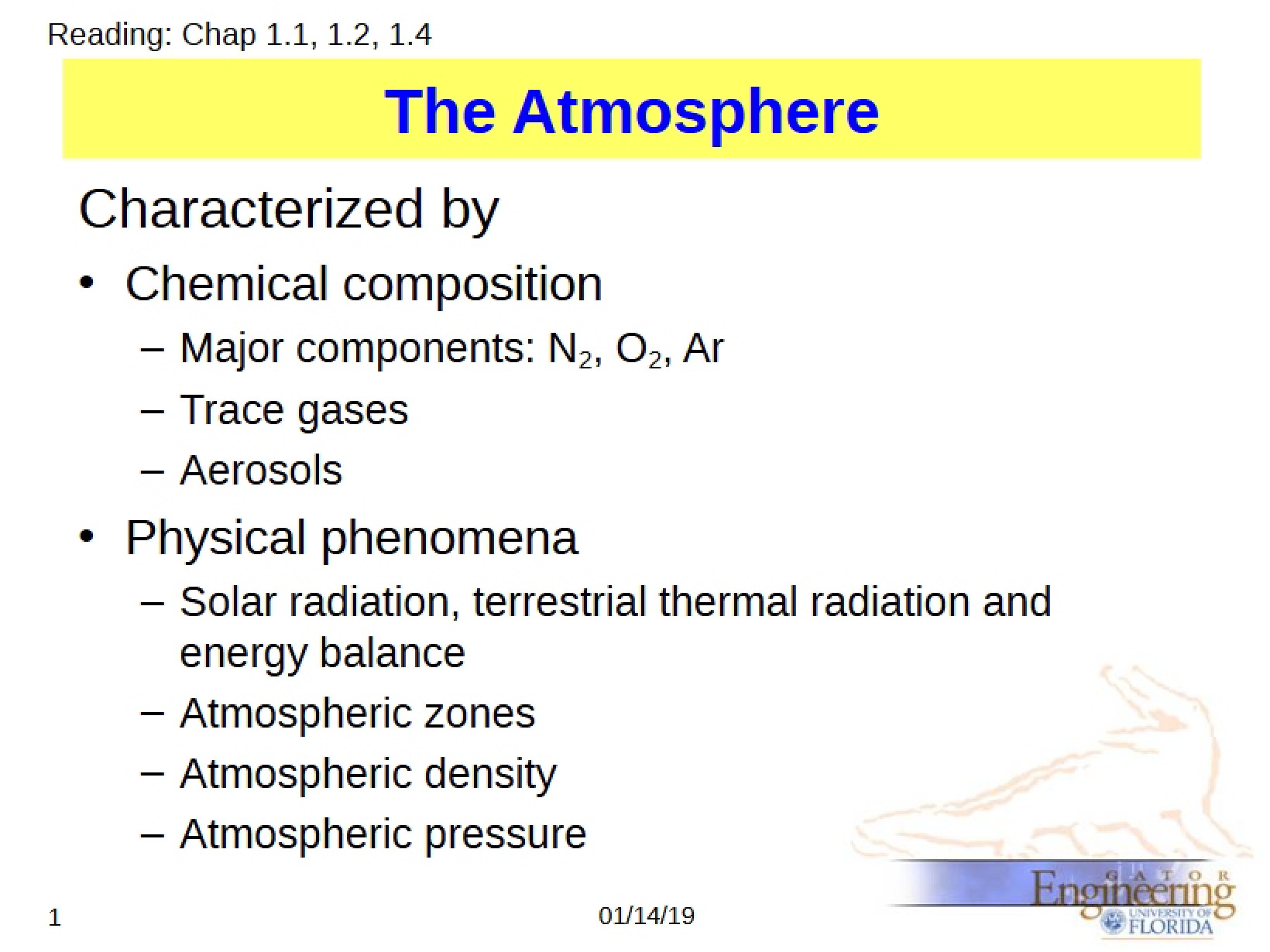 Atmospheric Overview