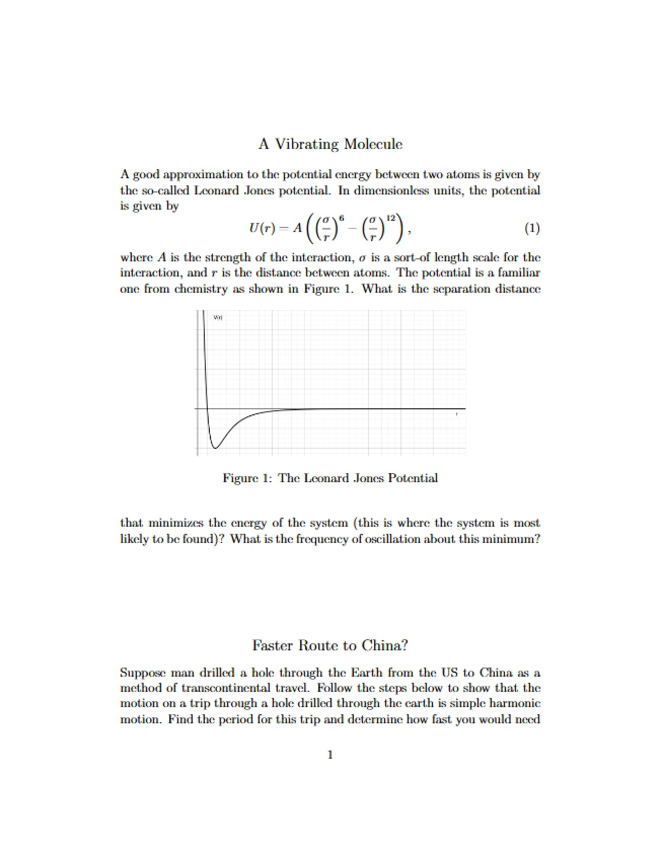 Vibrating Molecules